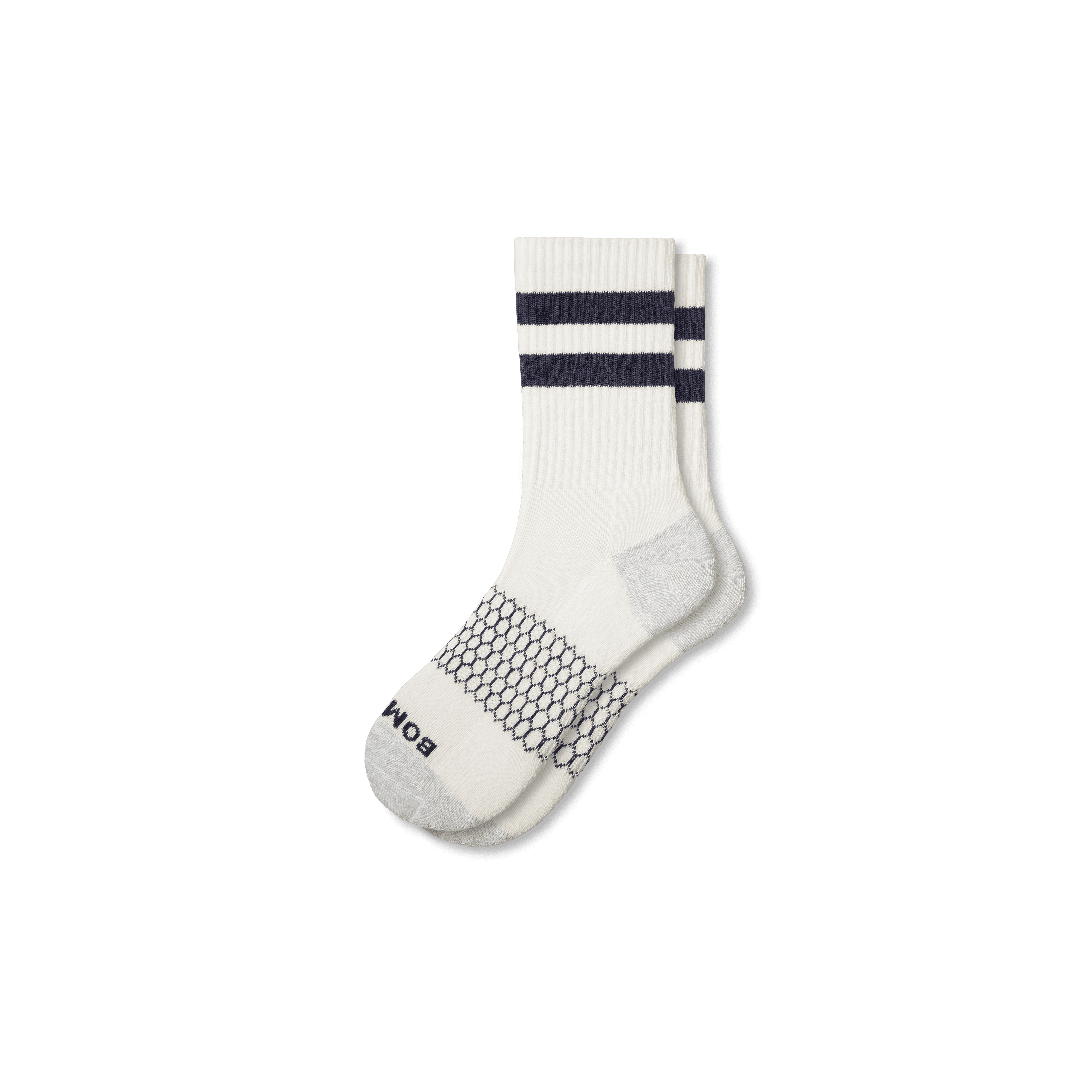 Bombas Vintage Stripes Half Calf Socks In Navy
