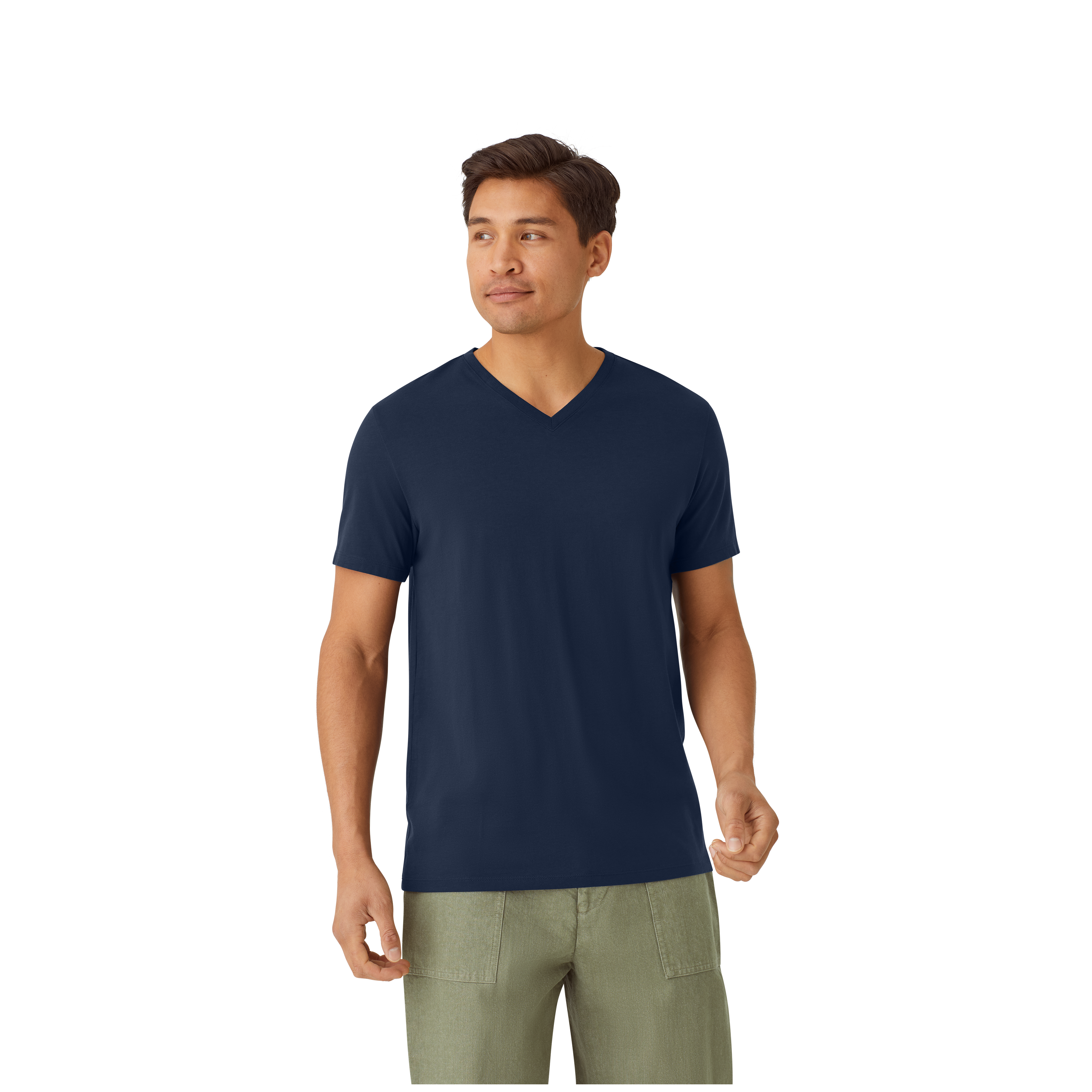  Men's Summer T-Shirt 100% Cotton Hippie Shirt V-Neck