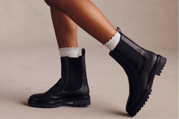 Women's Frilly Rib Half Calf Socks - BTF - Feature - The Look