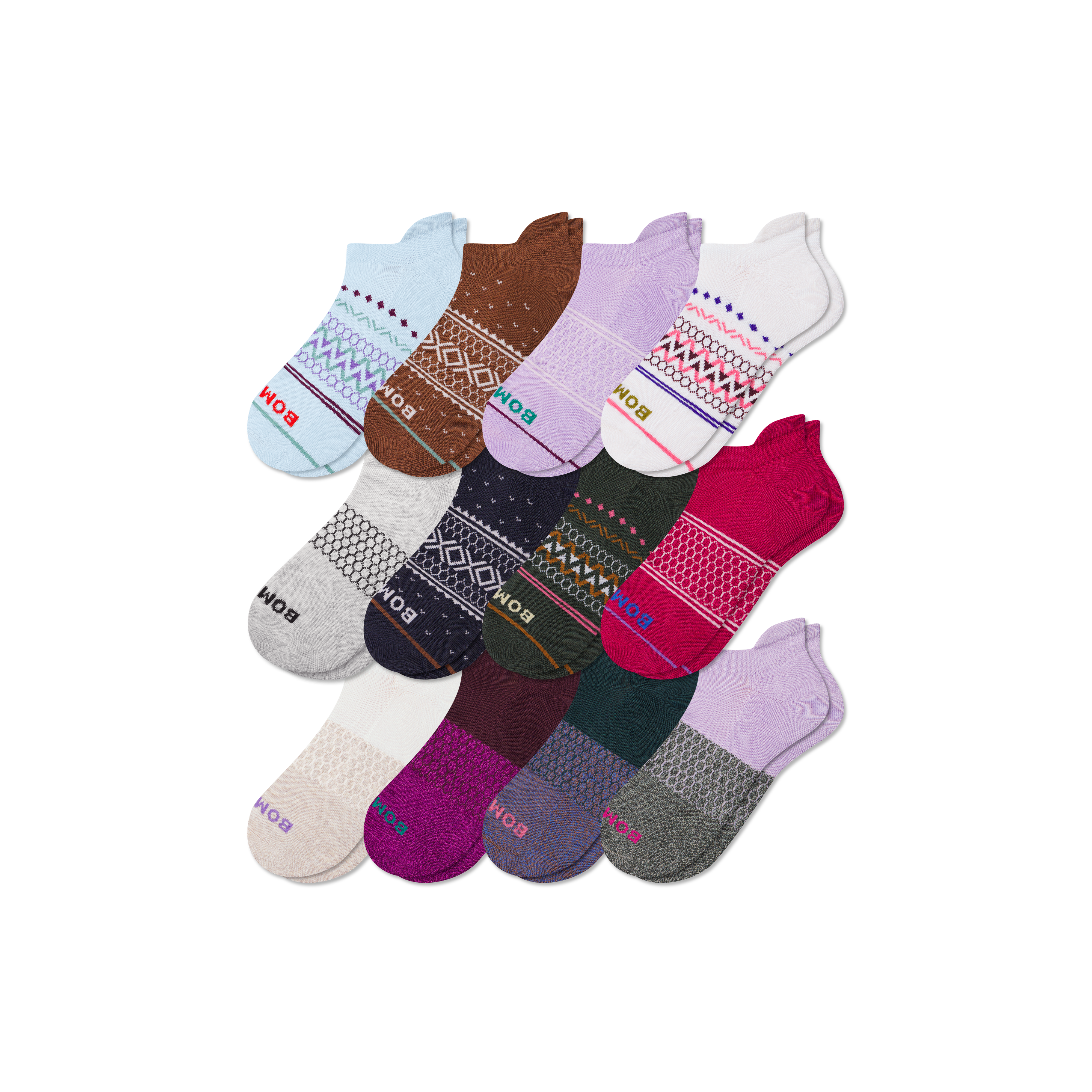 Bombas Ankle Sock 12-pack In Multi