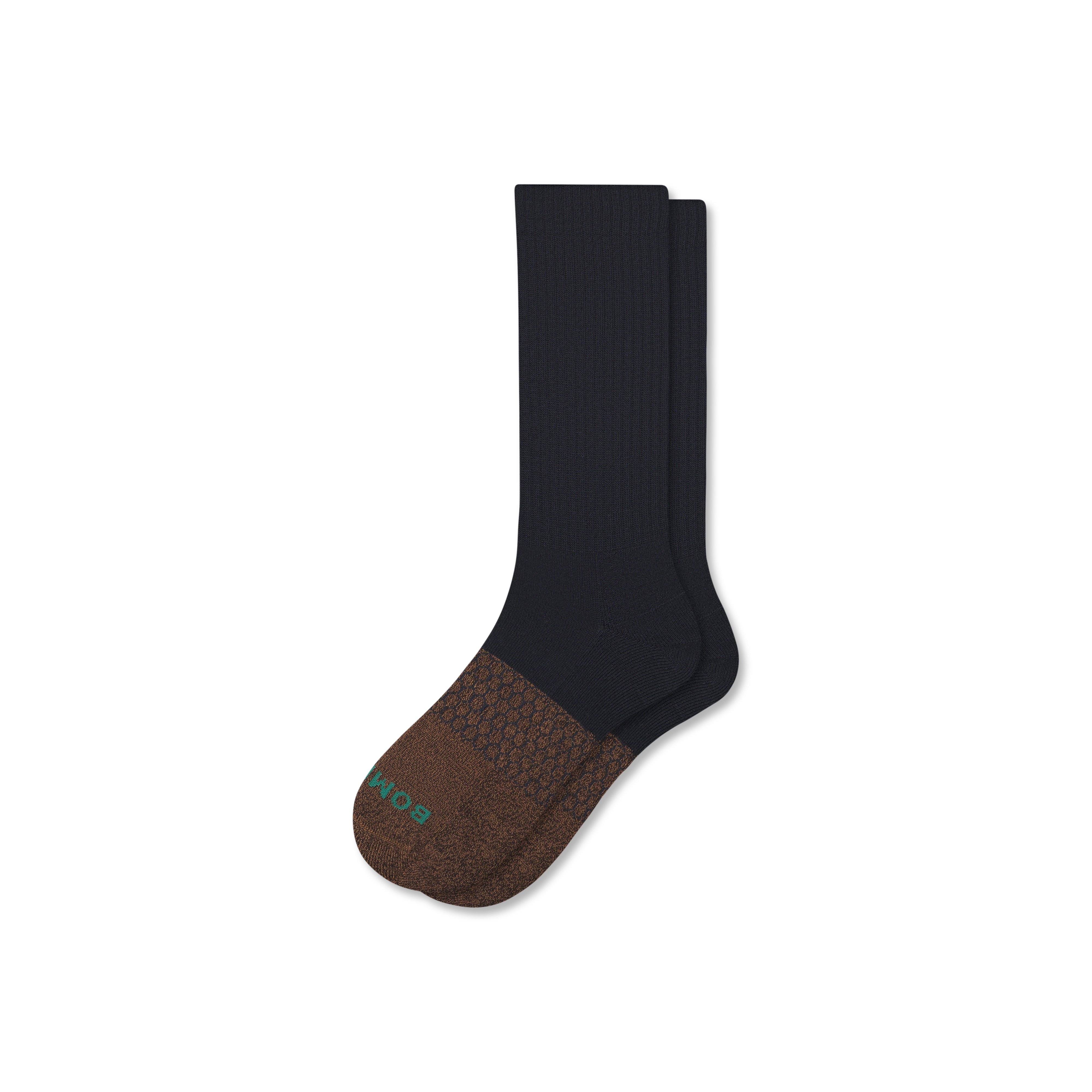 Bombas Marl Calf Socks In Black