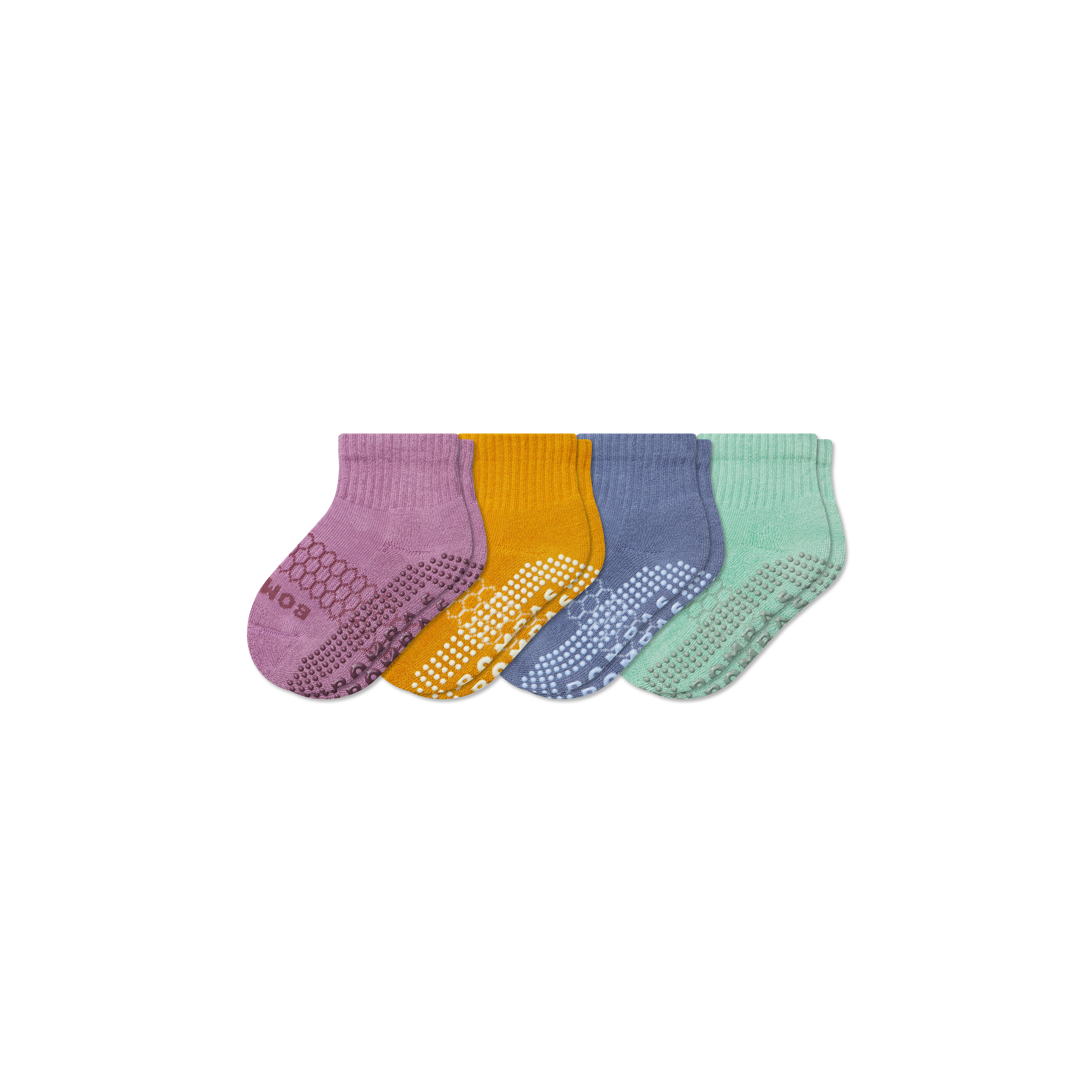 bombas Toddler Solids Gripper Calf Sock 4-Pack