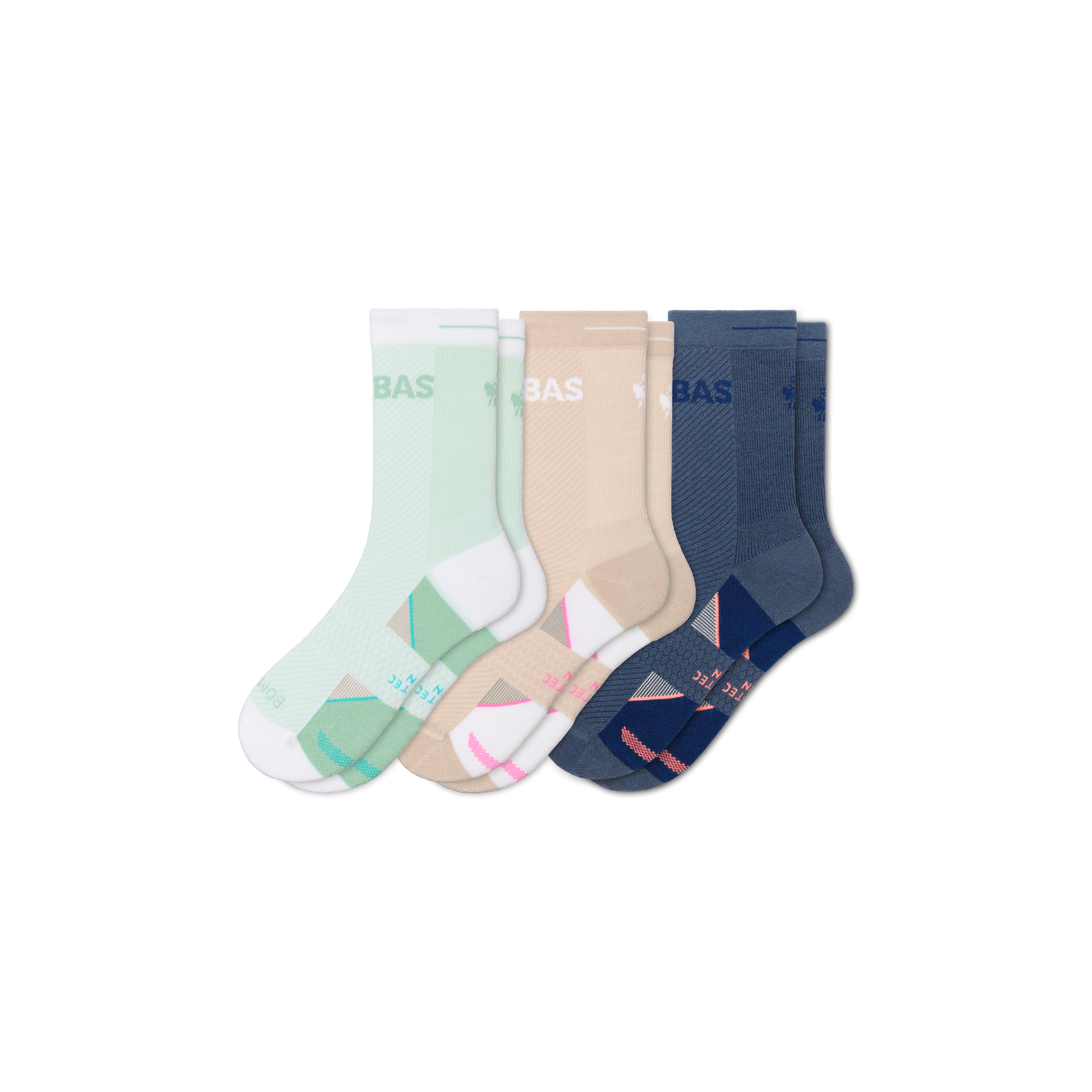 Bombas Running Half Calf Sock 3-pack In Multi