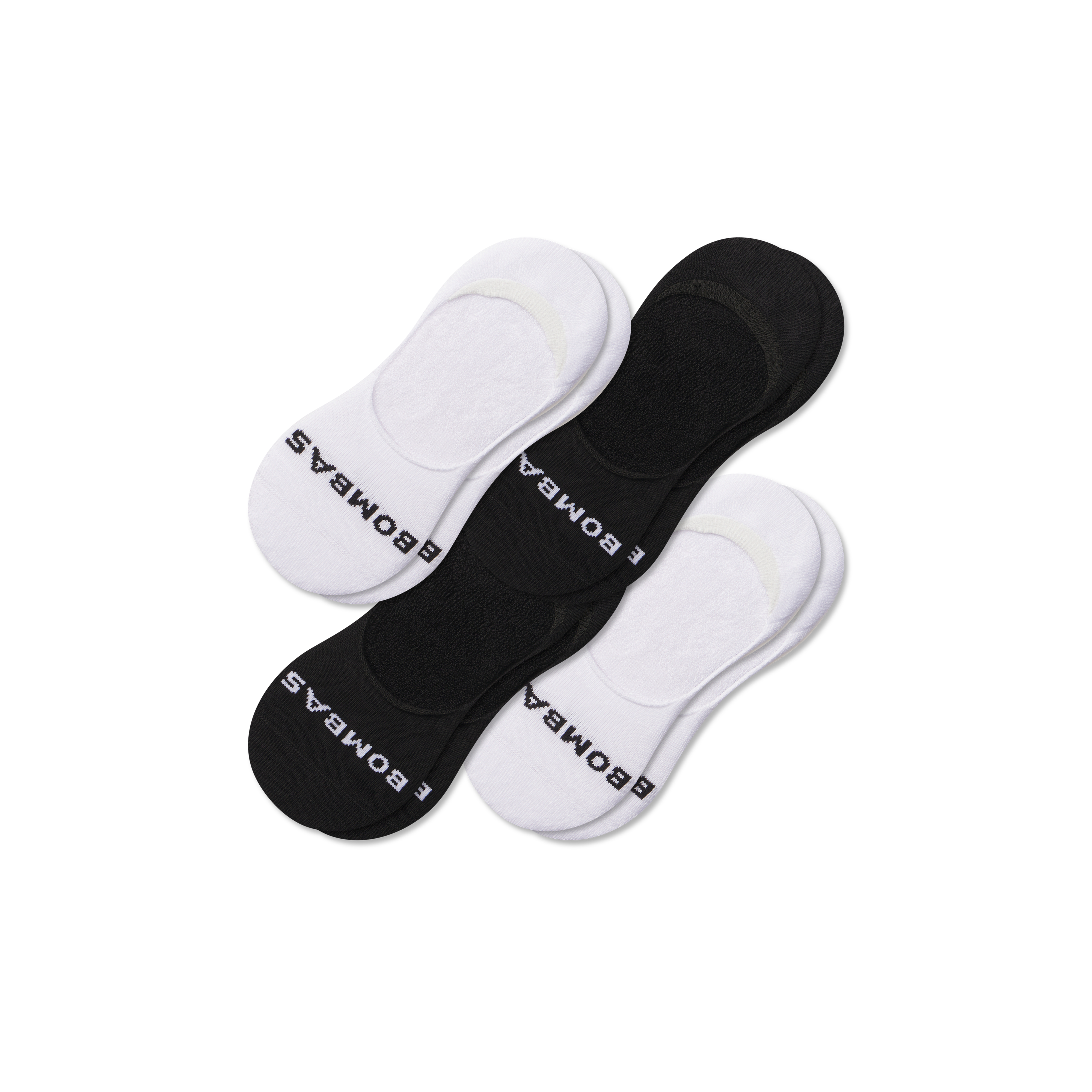 Bombas Mid-cut No Show Sock 4-pack In Black White Mix