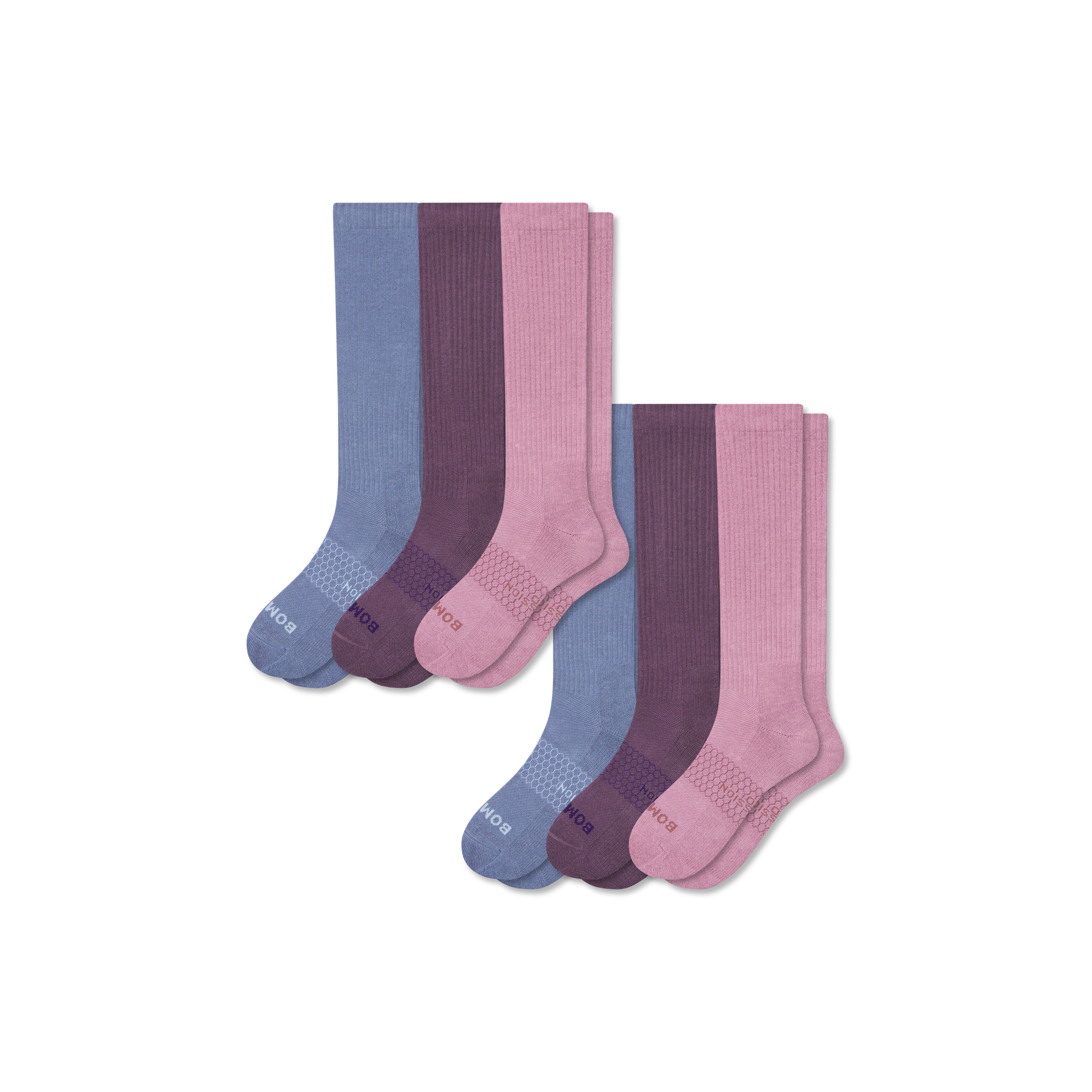 bombas Women's Everyday Compression Sock 6-Pack (15-20mmHg)