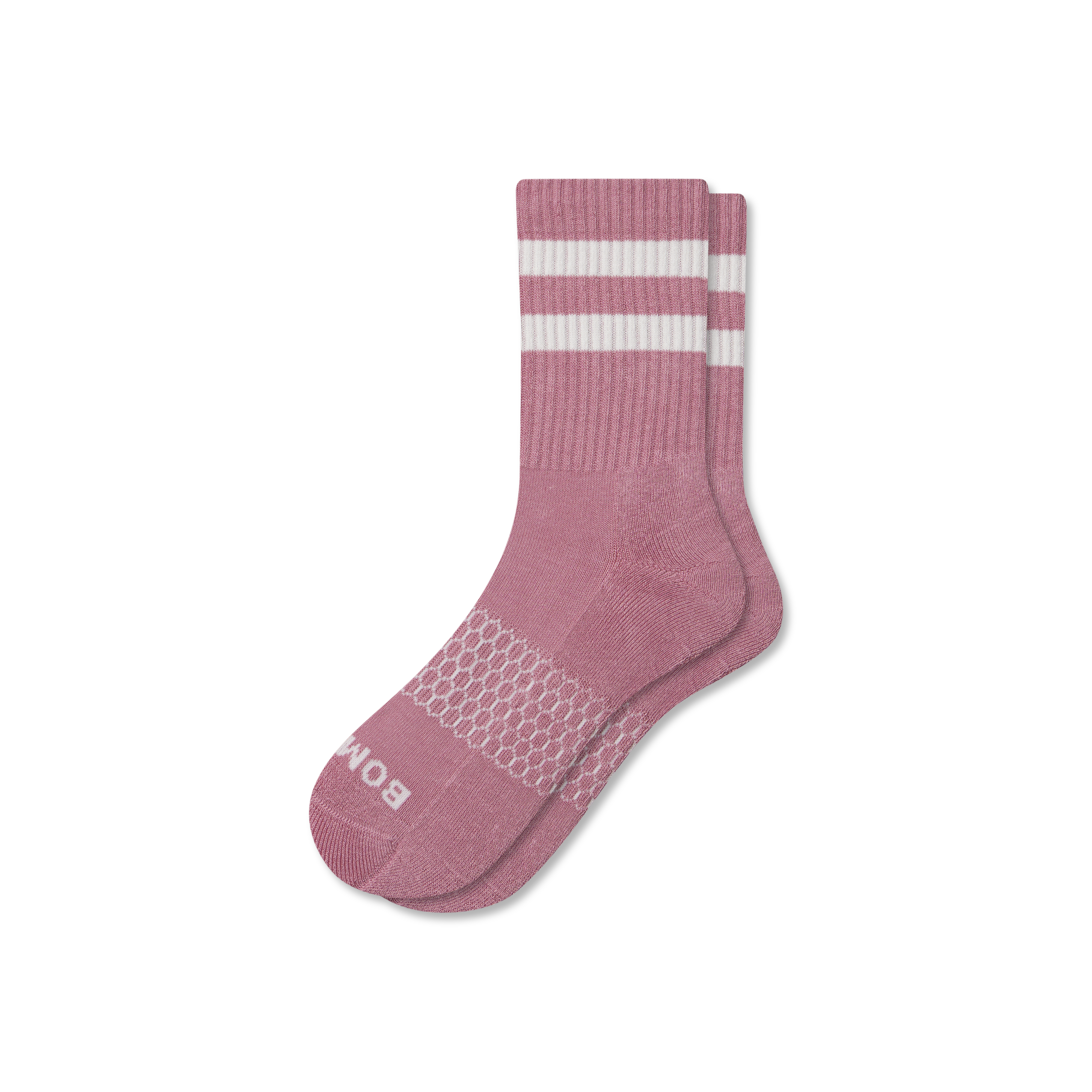 Bombas Vintage Stripes Half Calf Socks In Pink