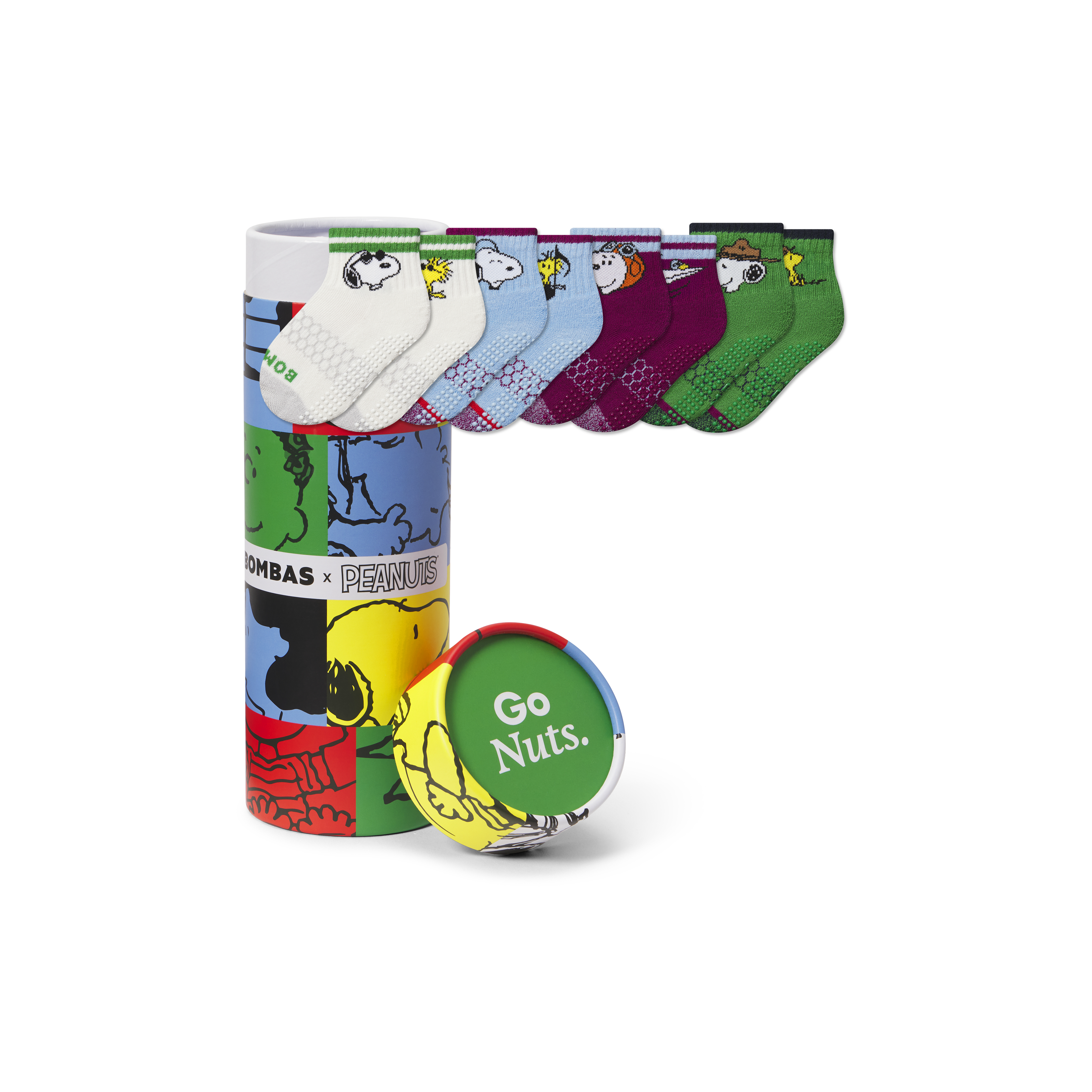Peanuts x Bombas: Toddler Gripper Calf Sock 4-Pack Gift Box 