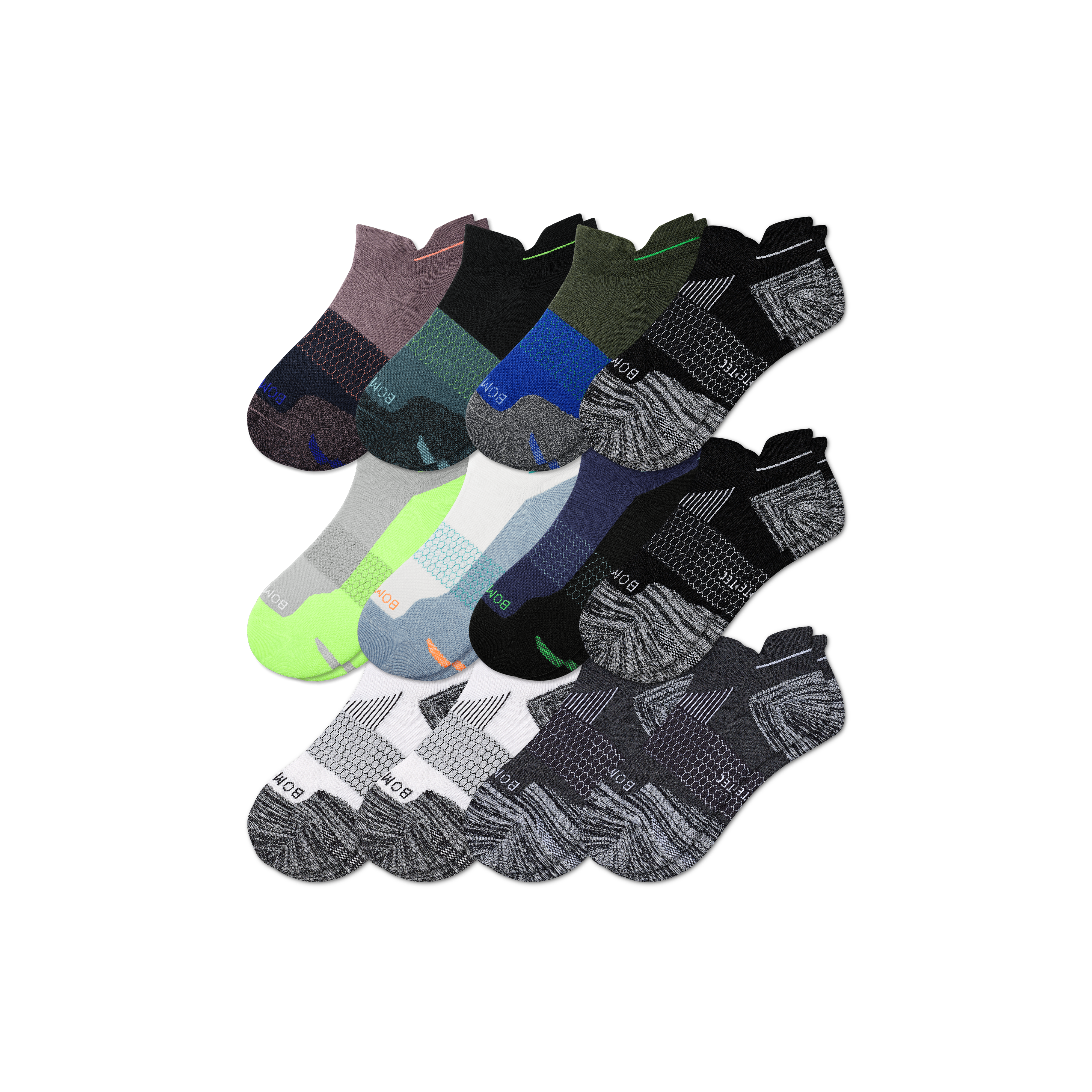 Bombas Running Ankle Sock 12-pack In Twilight Navy Mix