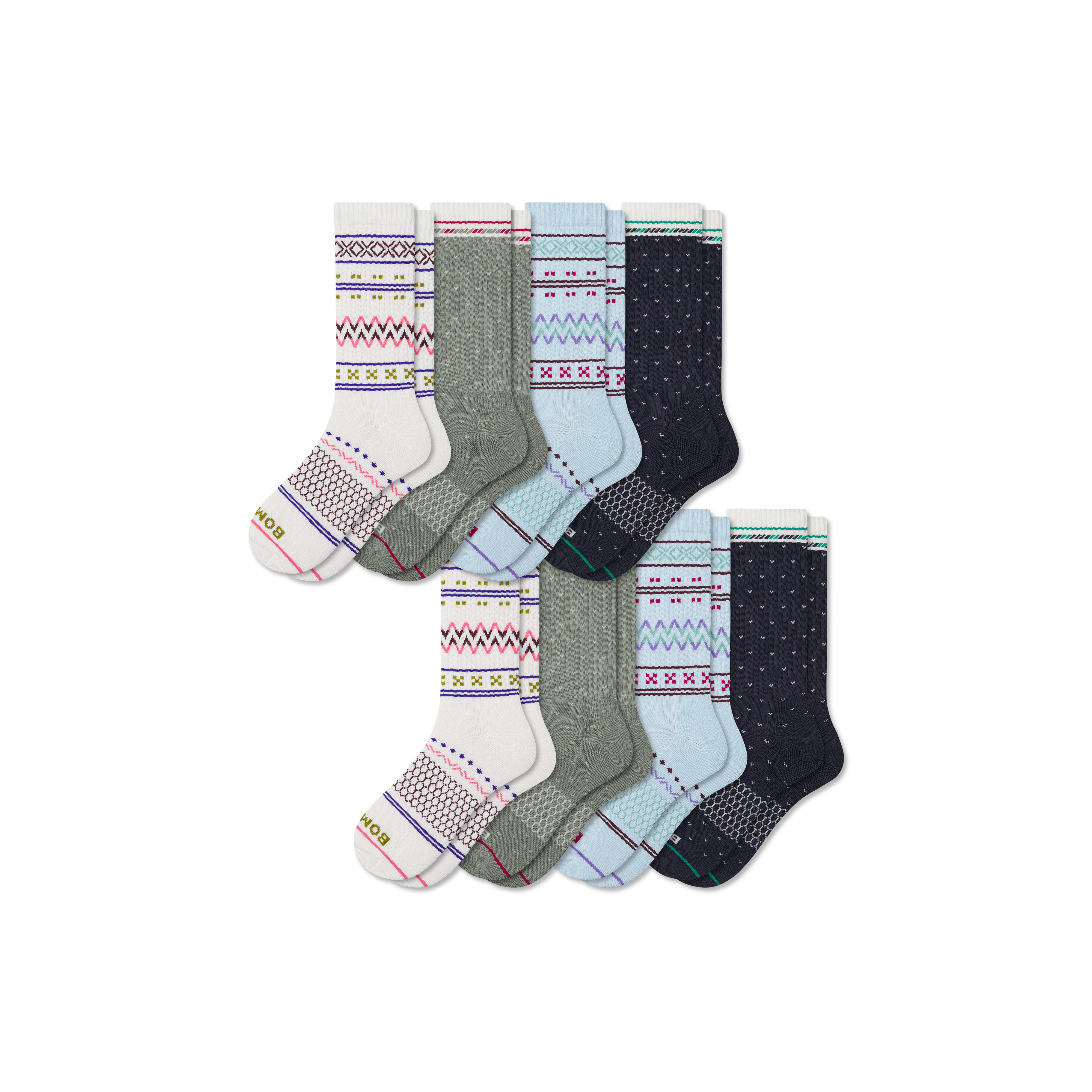Bombas Holiday Calf Sock 8-pack