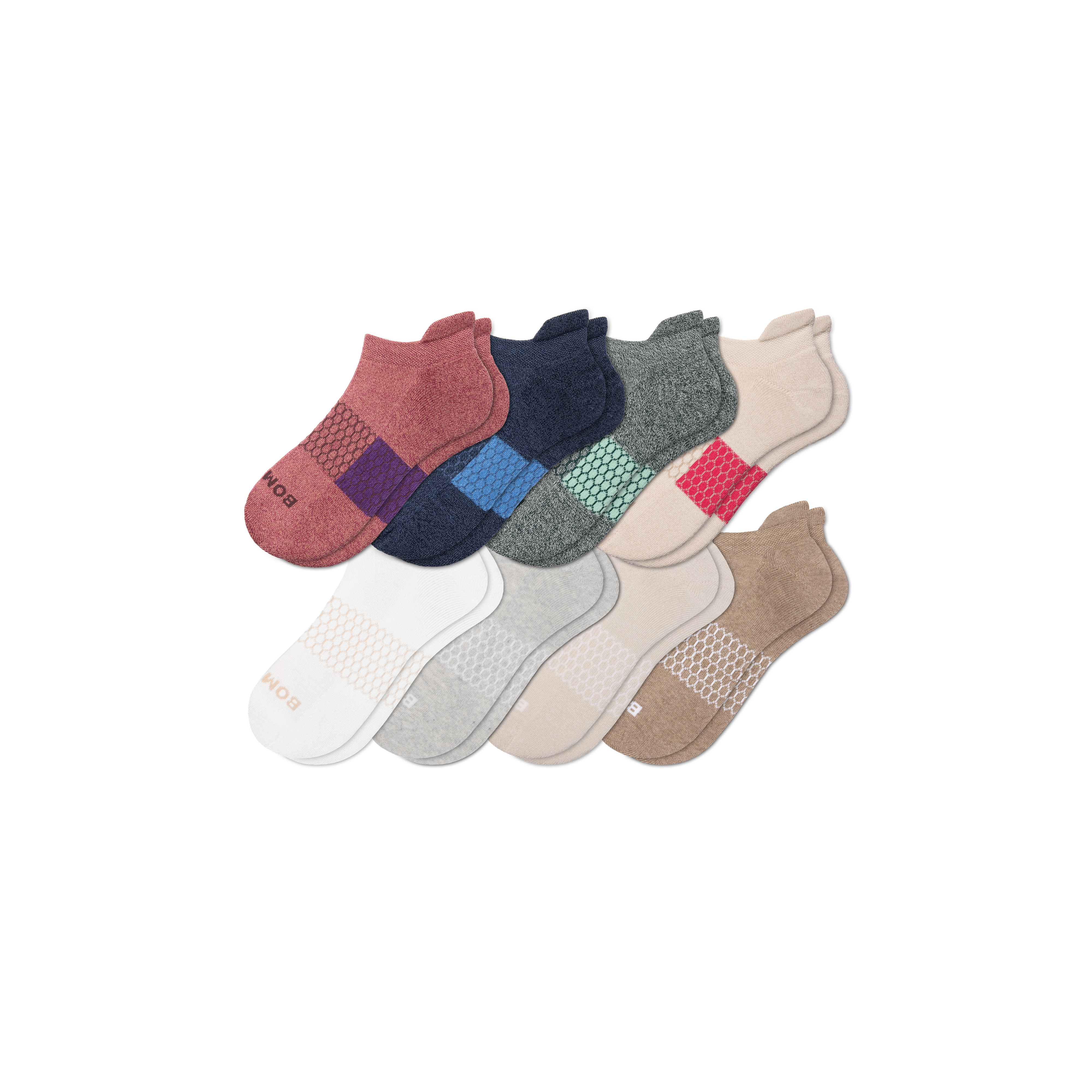 Bombas Ankle Sock 8-pack In Gray