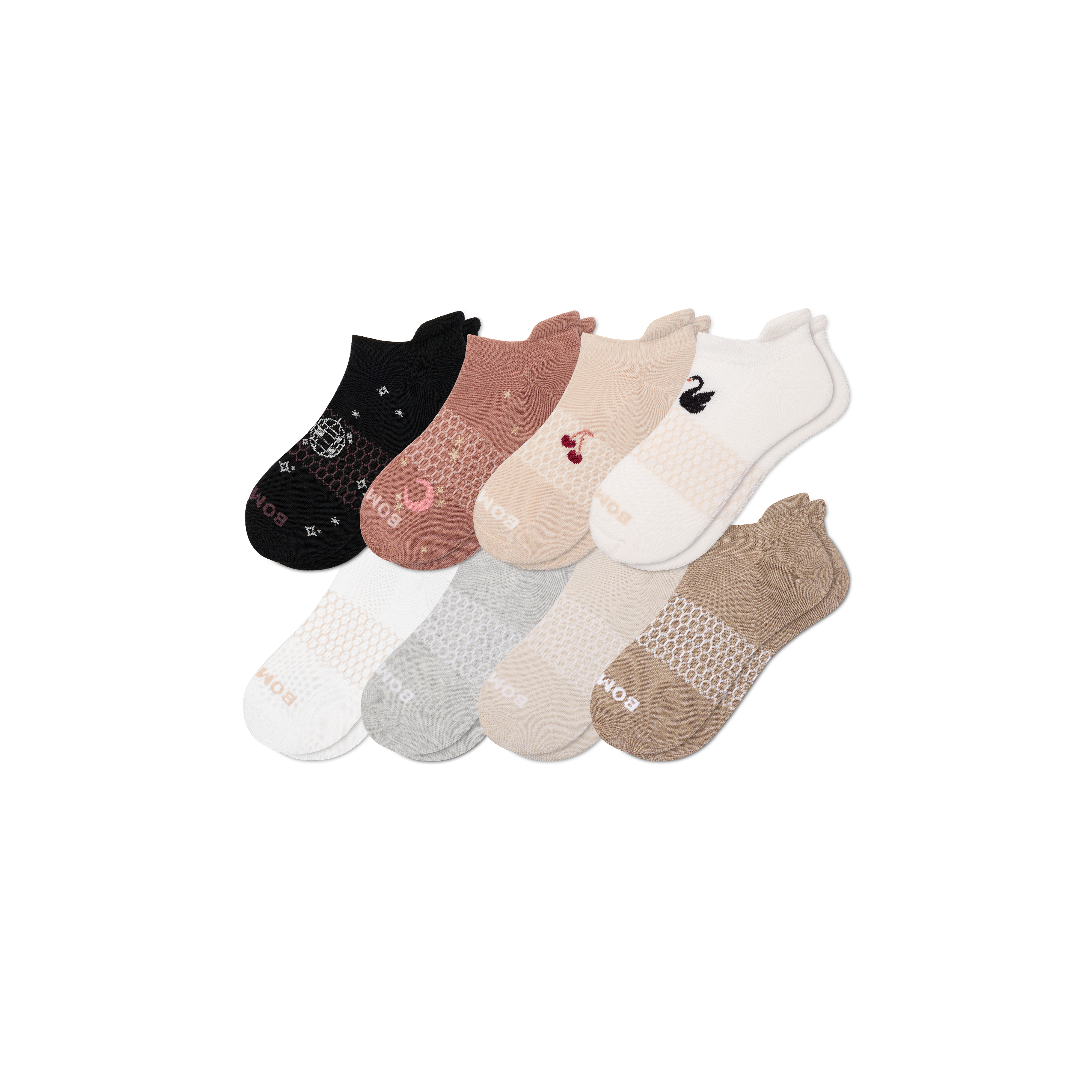 Bombas Ankle Sock 8-pack In Disco Neutrals Mix