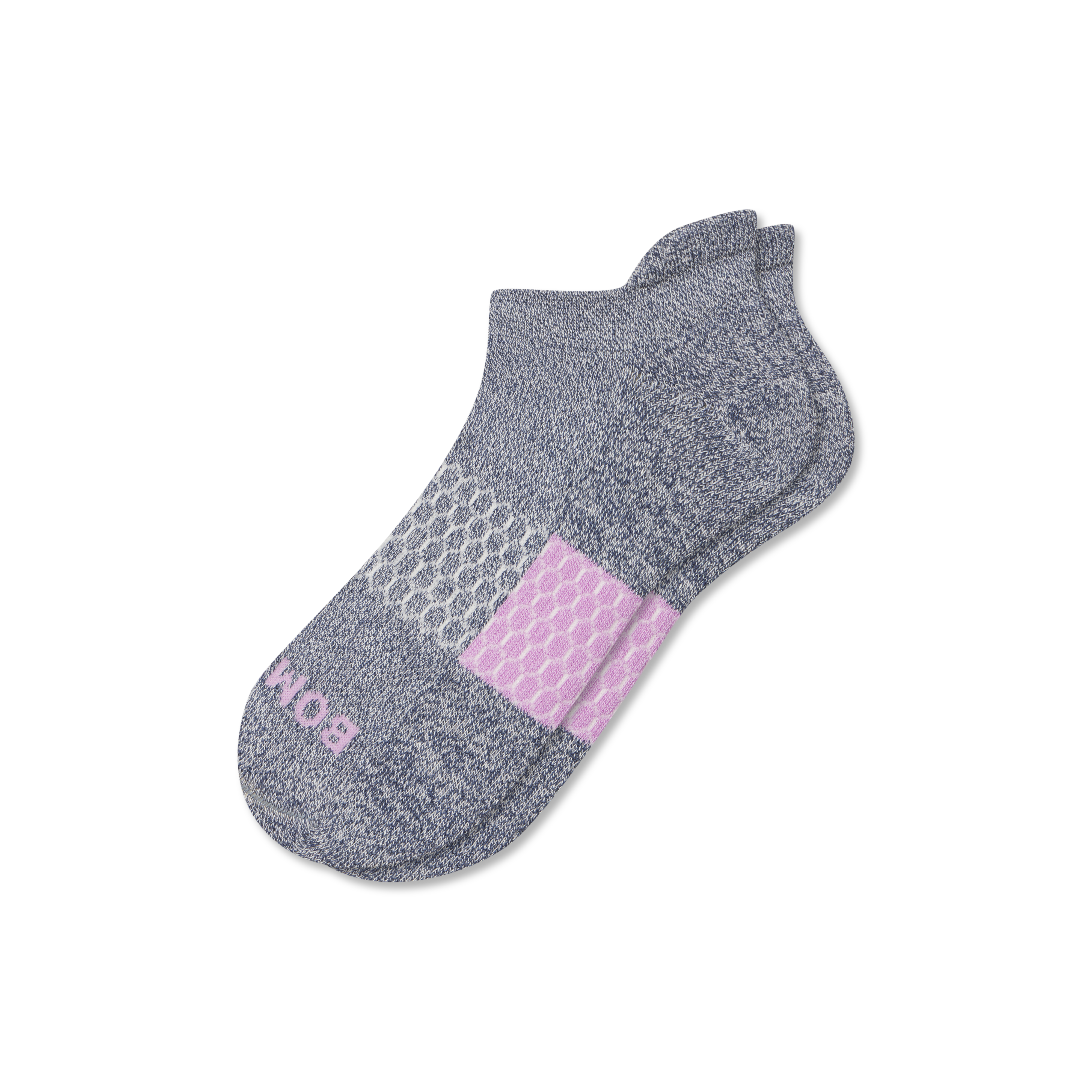Bombas Marl Ankle Socks In Navy Pink