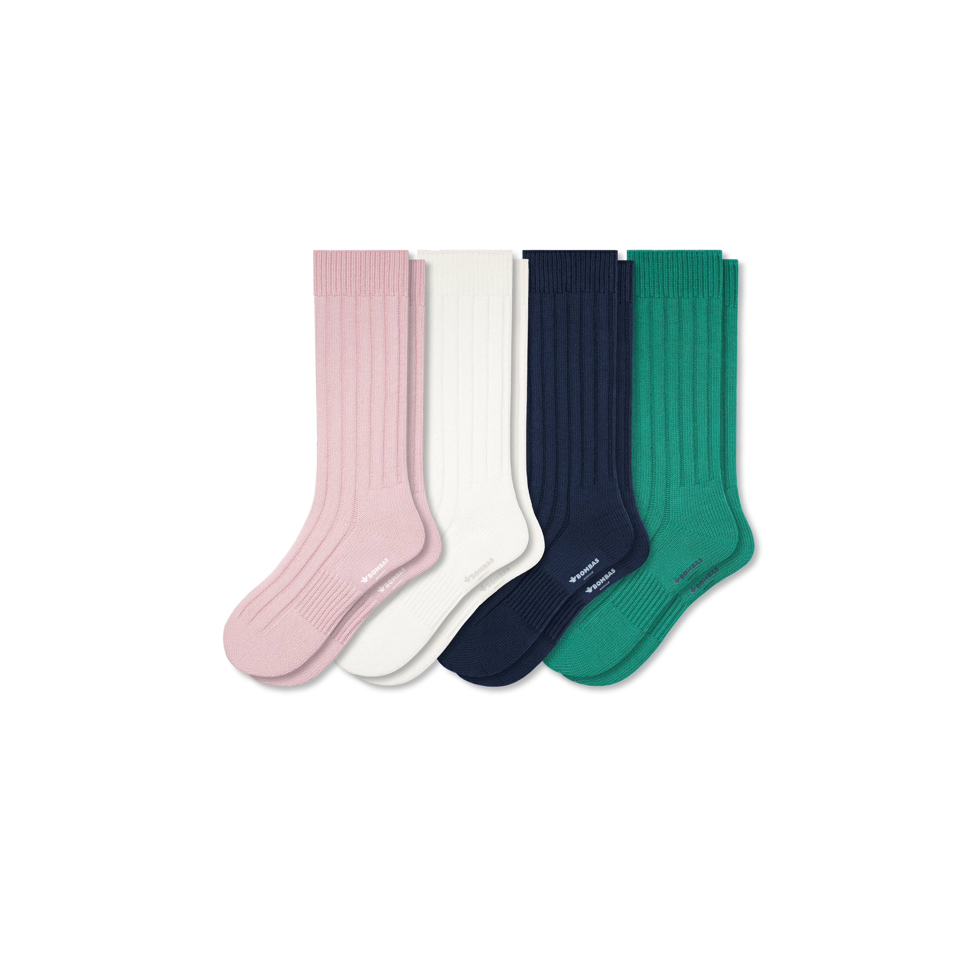 Bombas Women's Vintage Rib Calf Sock 4-Pack