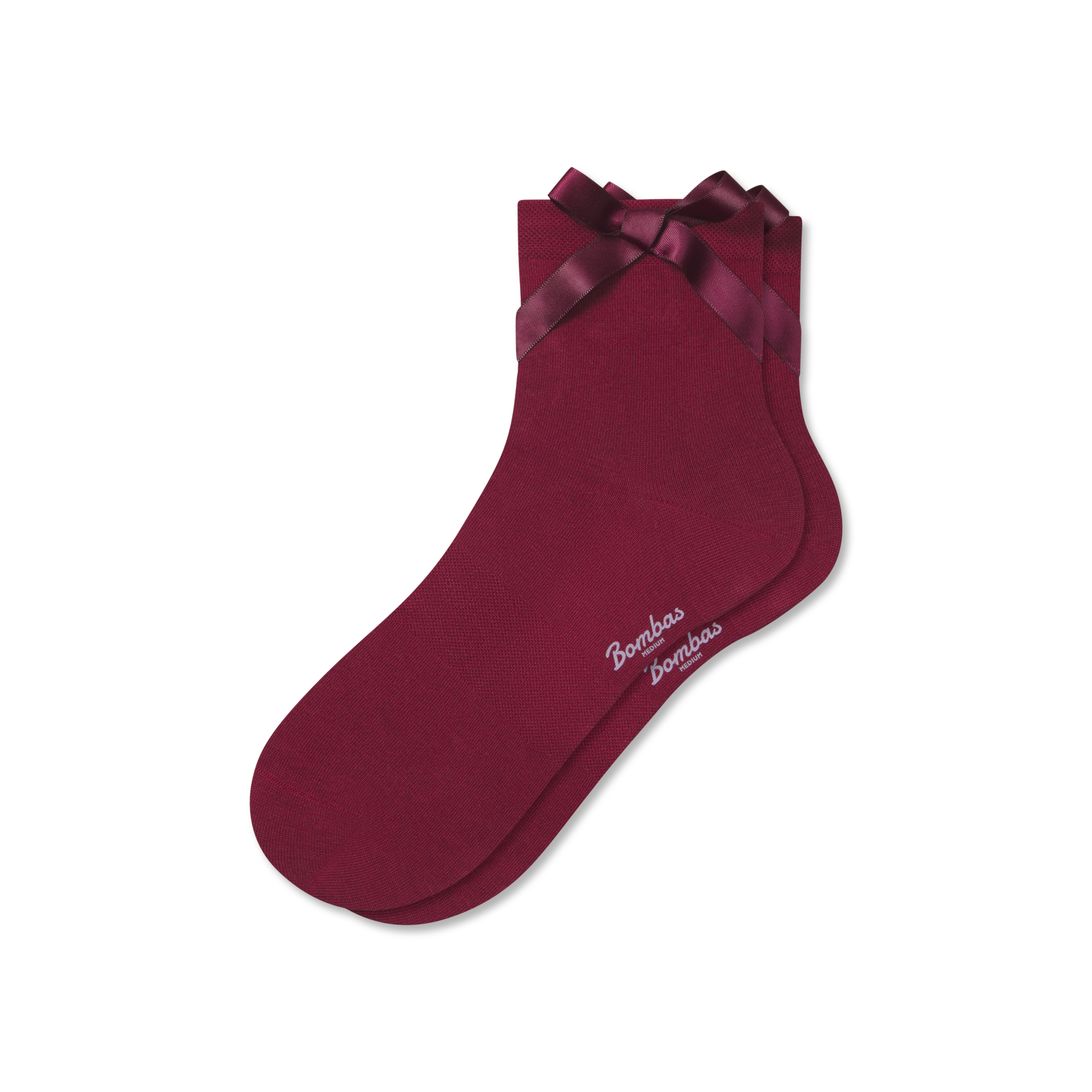 Bombas Lightweight Bow Quarter Socks In Red