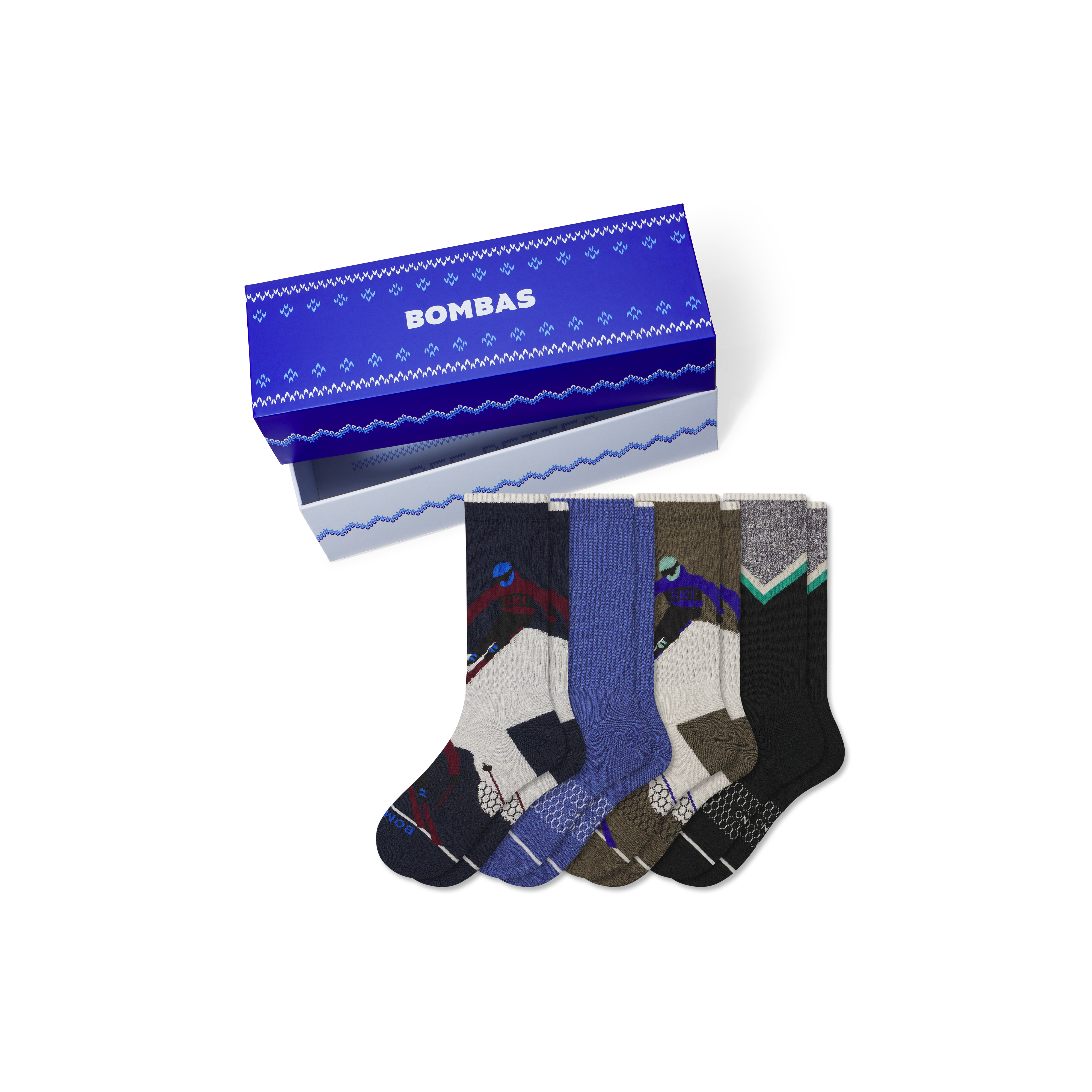 Men's Merino Wool Blend Calf Sock 4-Pack Gift Box