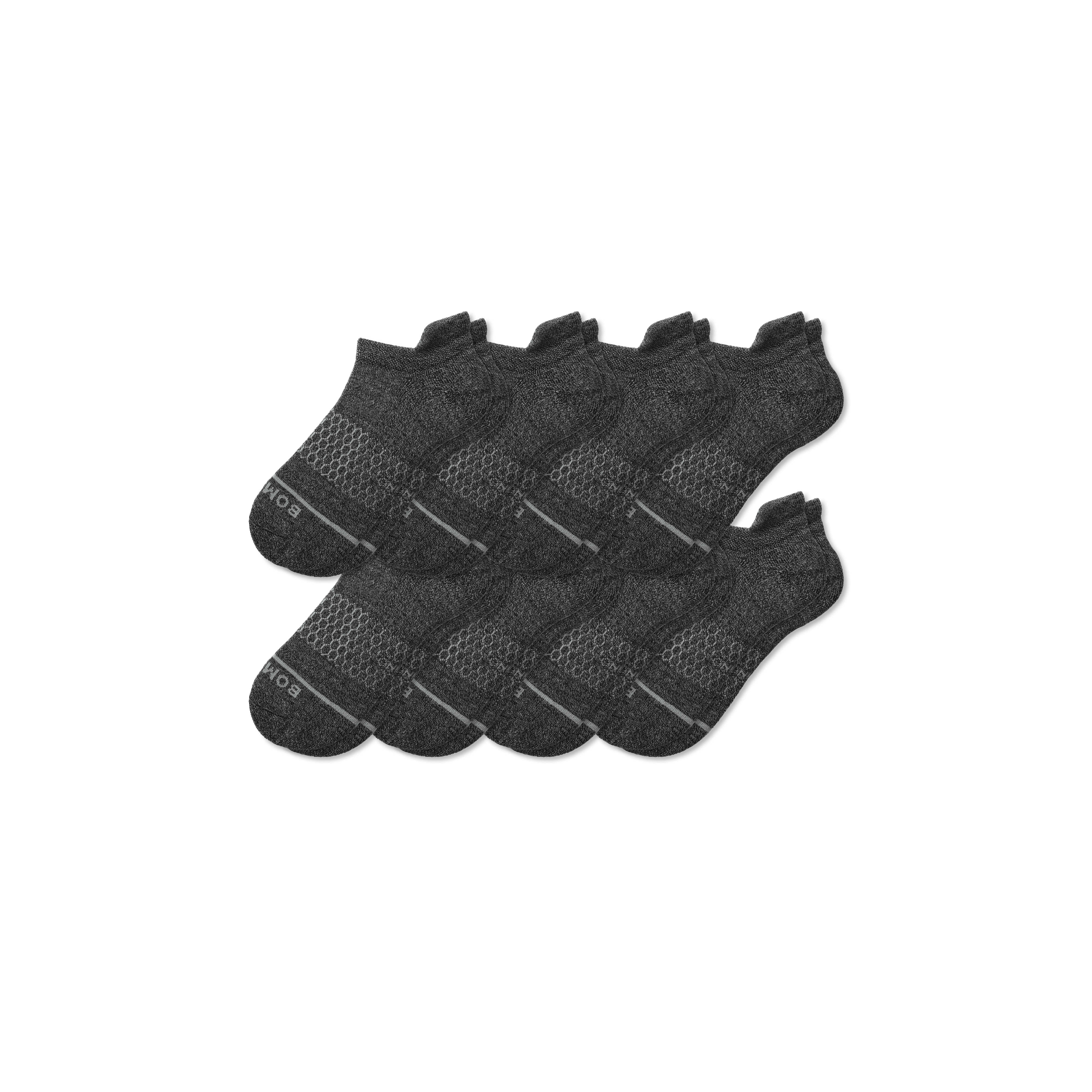 Bombas Merino Wool Blend Ankle Sock 8-pack In White