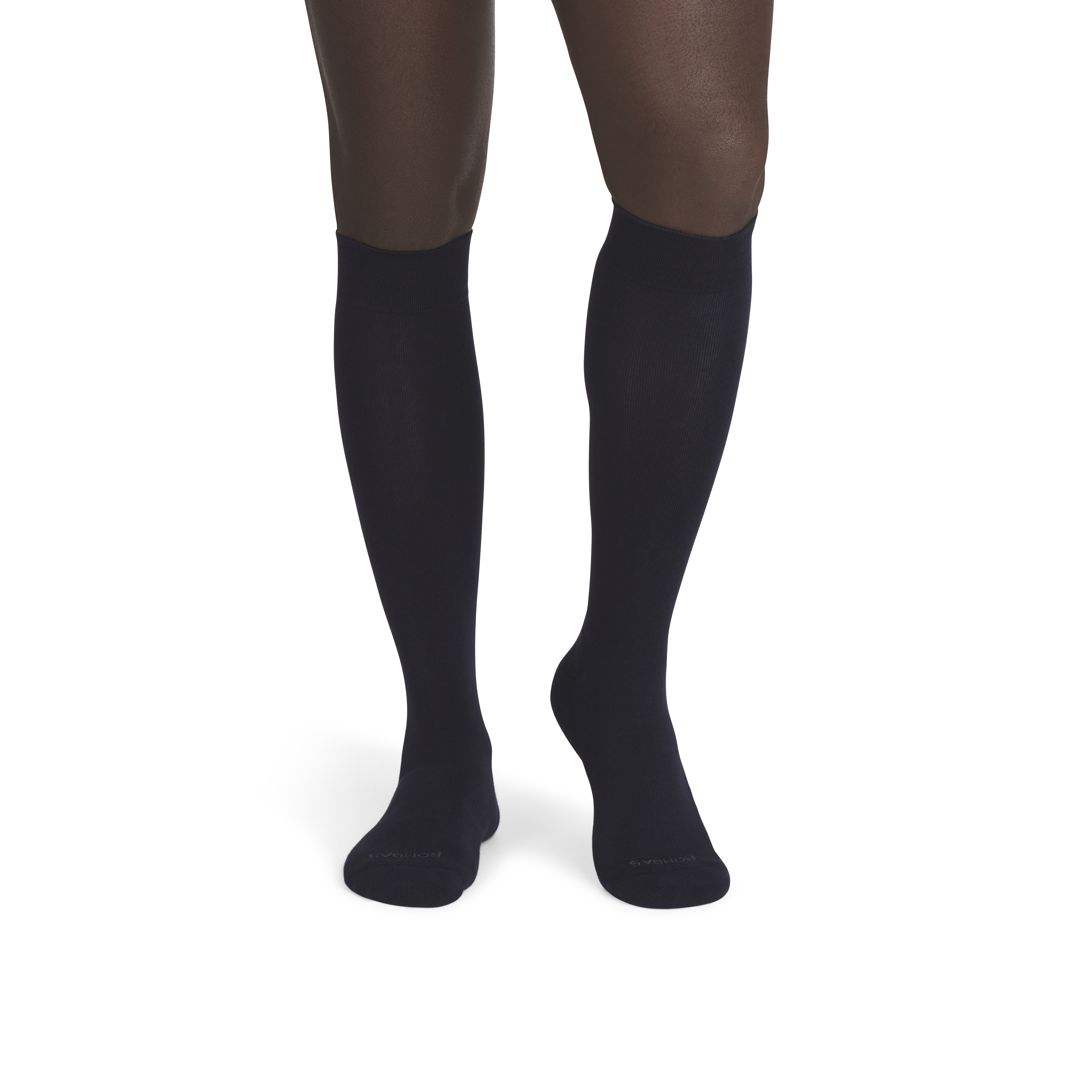 Men's Dress Over The Calf Socks - Black Dot - Large - Cotton Blend - Bombas