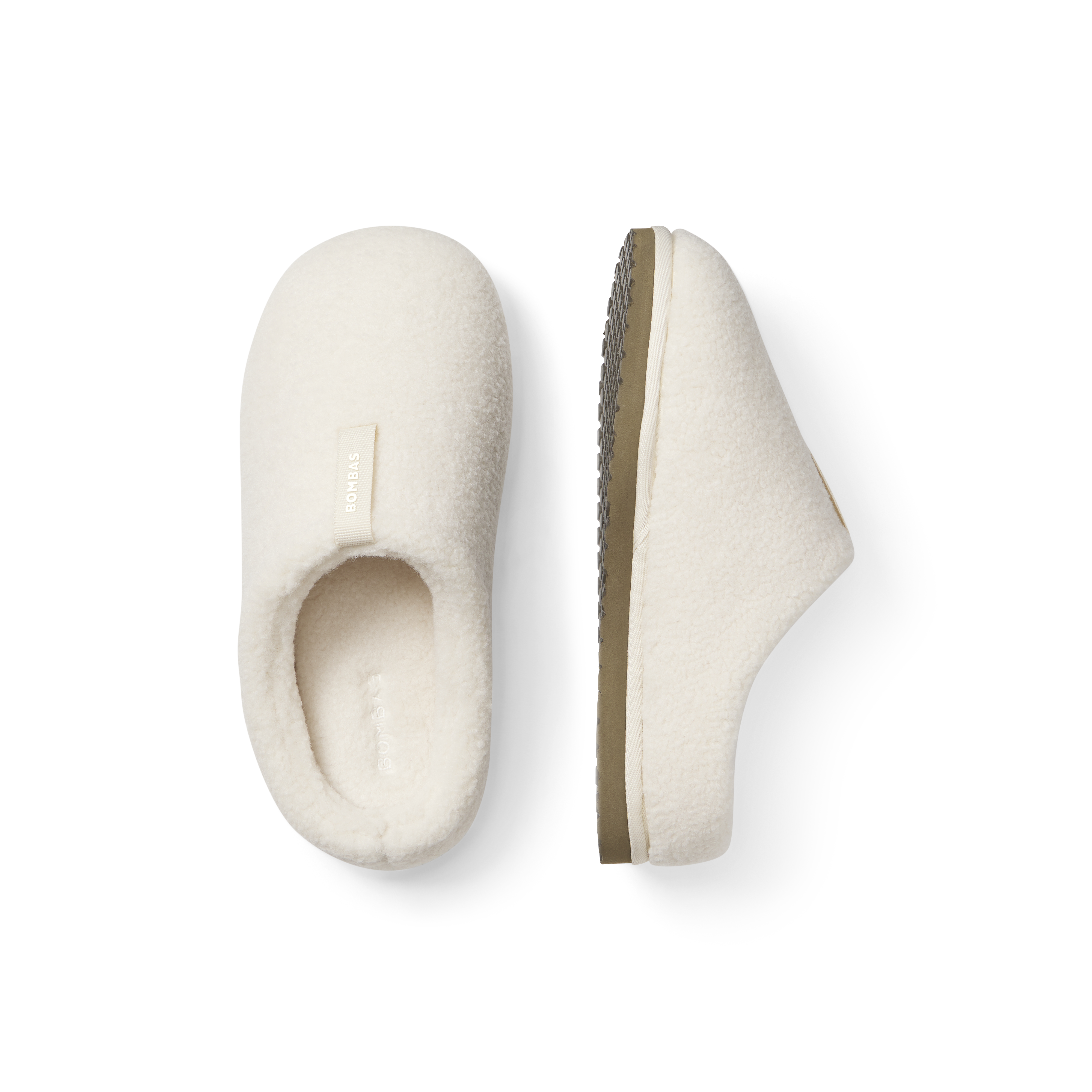 Bombas Sunday Plush Slipper In White