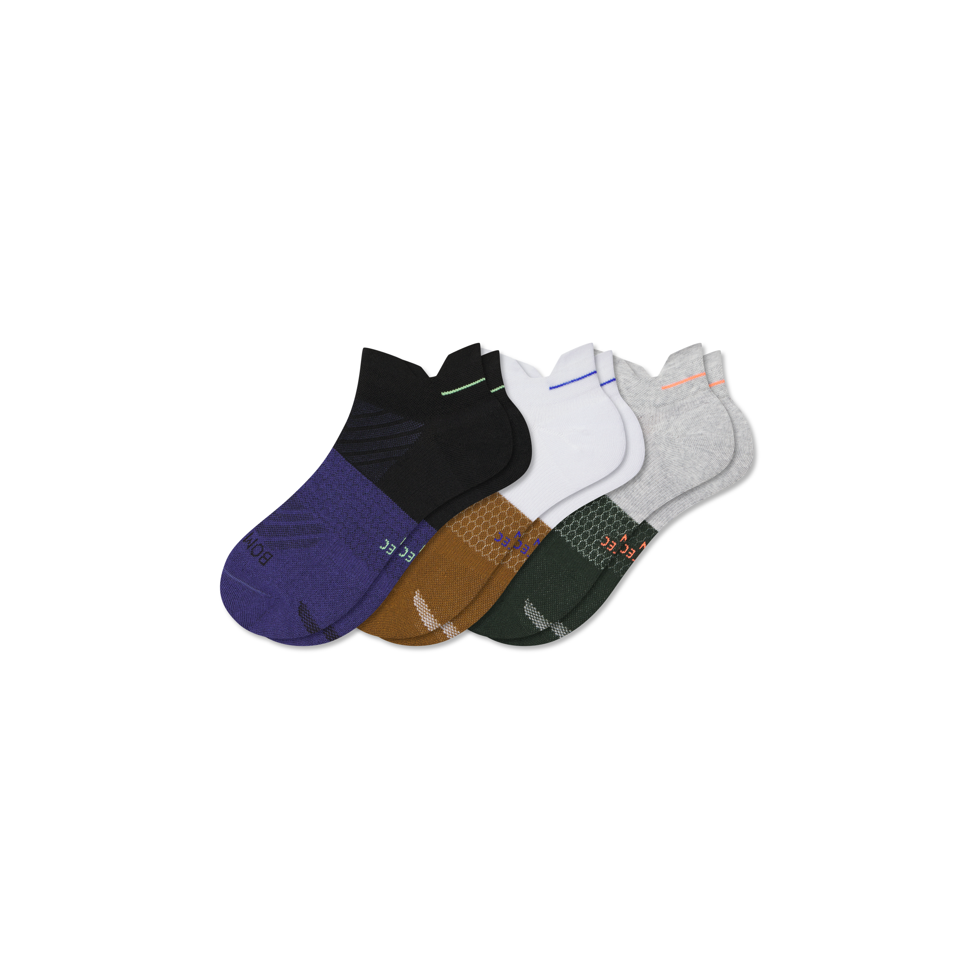 bombas Men's Running Ankle Sock 3-Pack