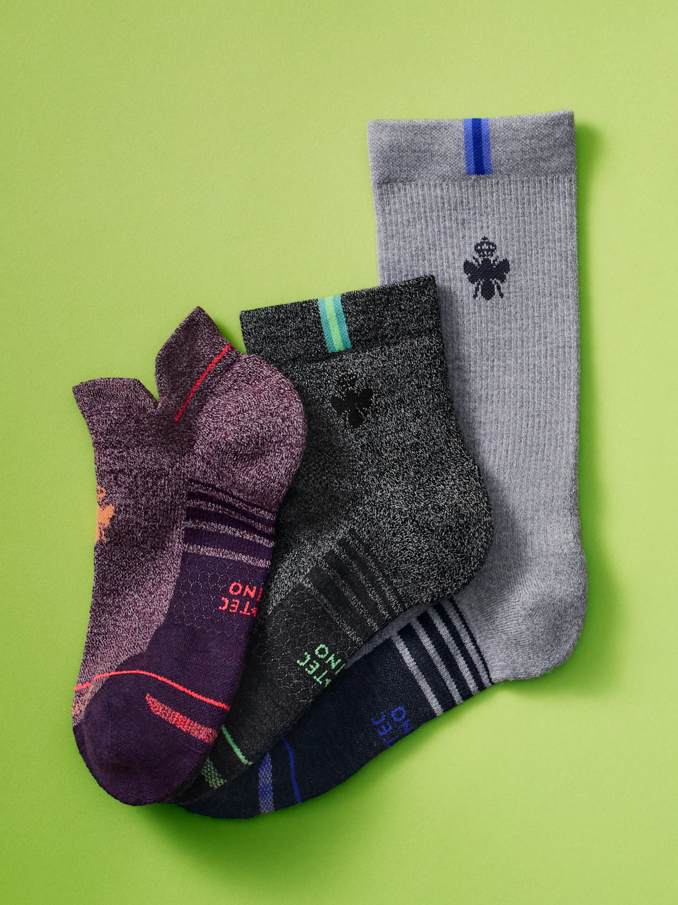 Men's Merino Wool Blend Run Quarter Socks - Bombas