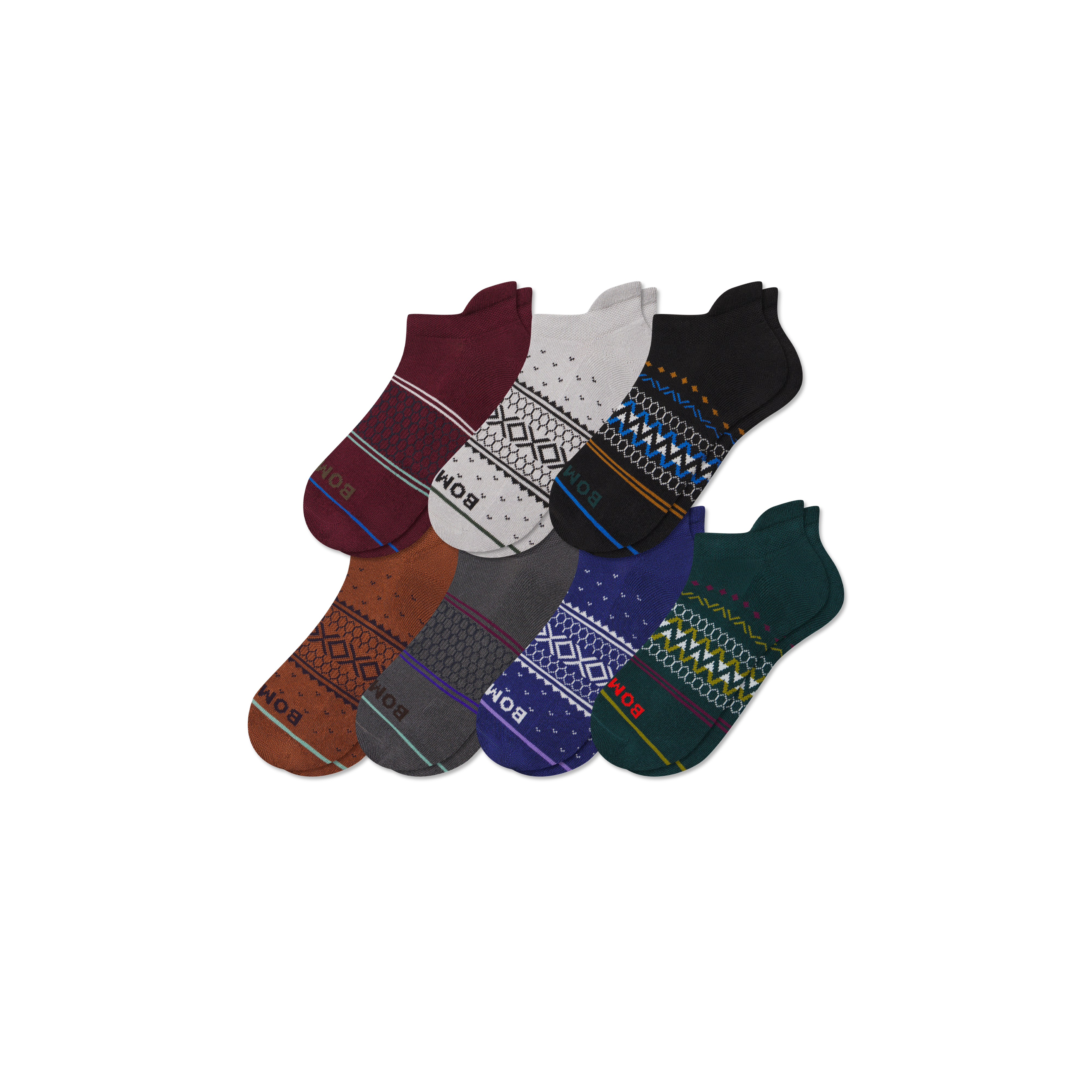 Men’s Week of Bombas Holiday Ankle Sock 7-Pack