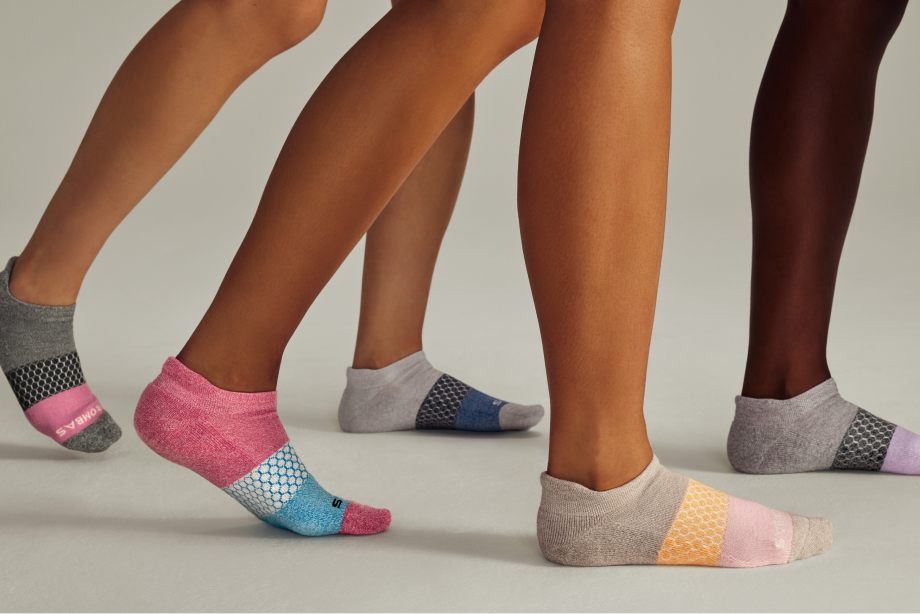 Women's Tri-Block Marl Ankle Sock 6-Pack - Bombas