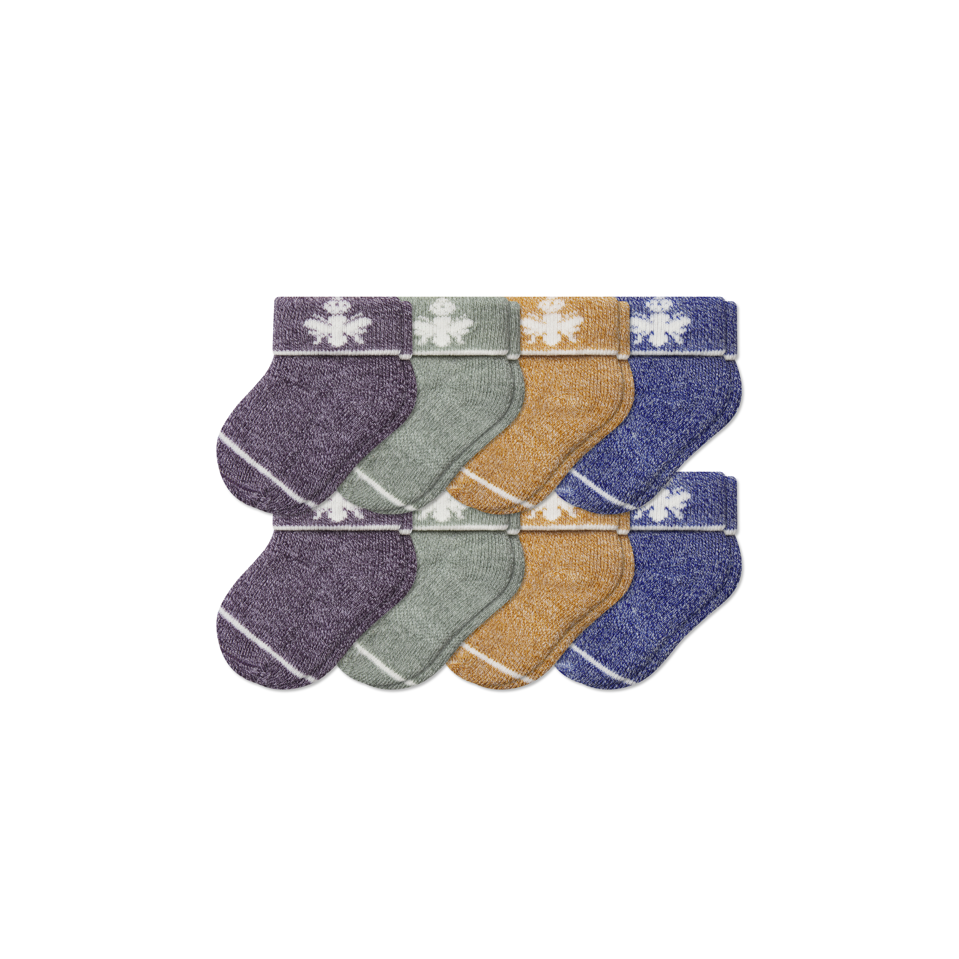 Bombas Baby Merino Wool Blend Calf Sock 8-pack (0-6 Months)