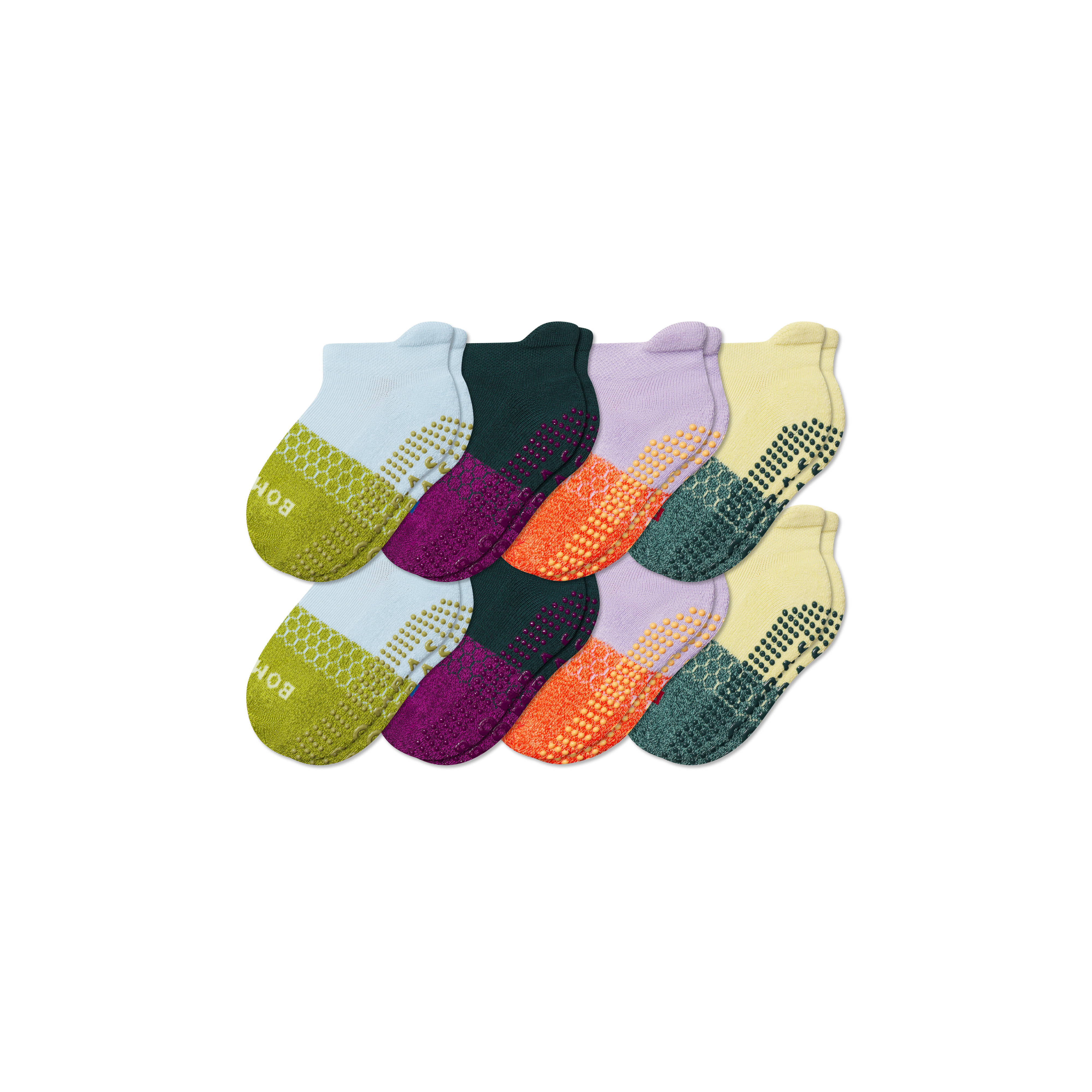Junior Marl Gripper Ankle Sock 8-Pack
