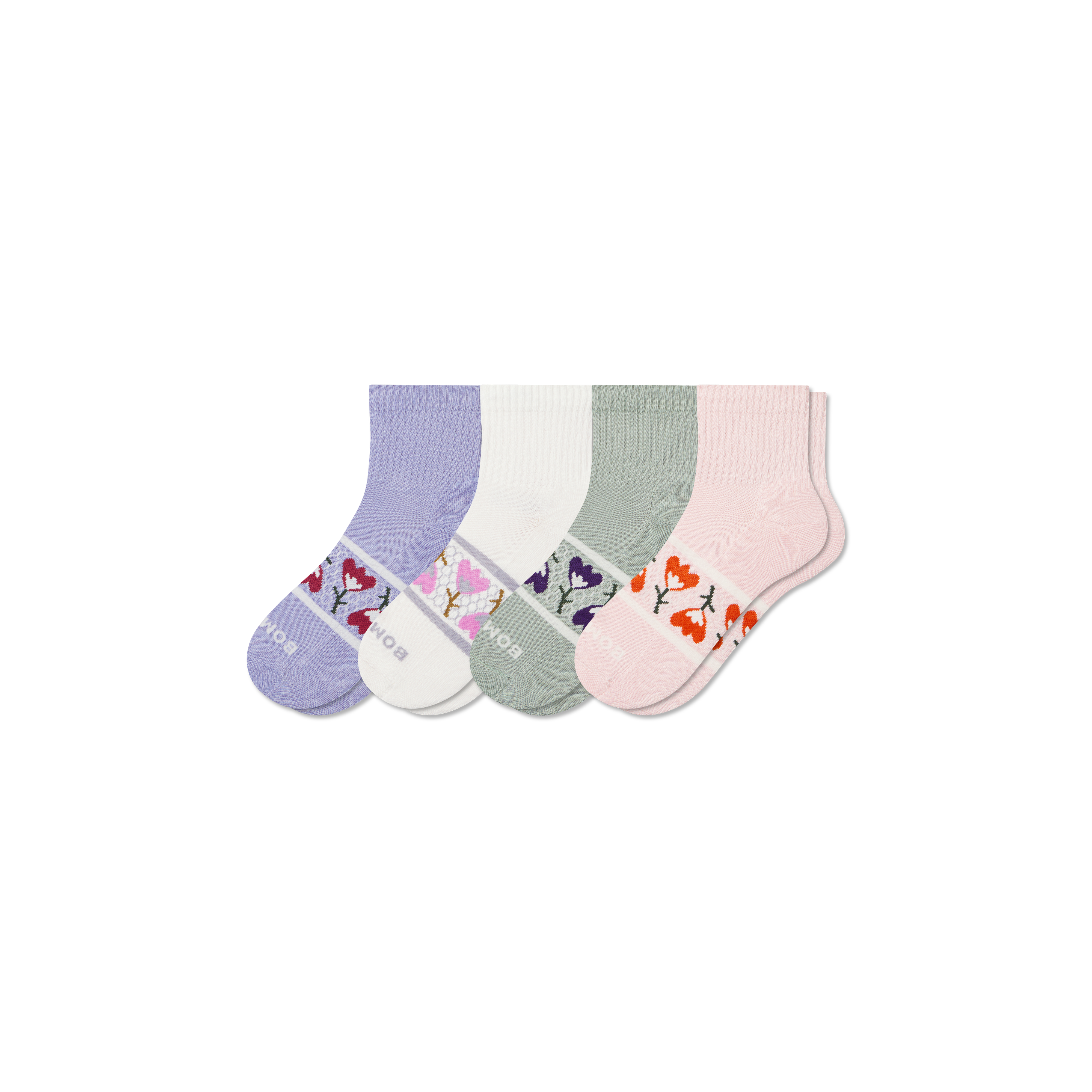 Bombas Garden Party Quarter Sock 4-pack