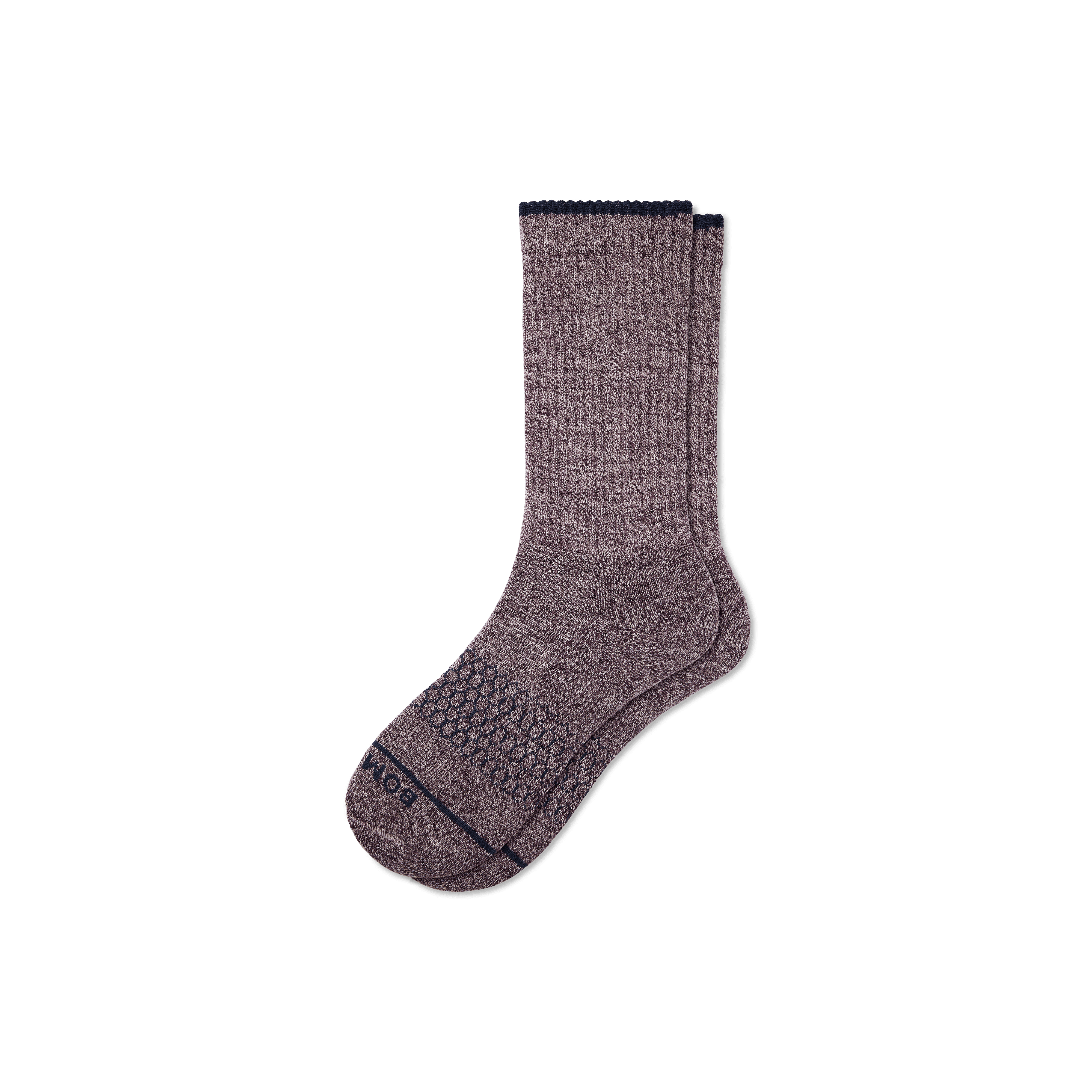 Bombas Merino Wool Blend Calf Socks In Purple Plum