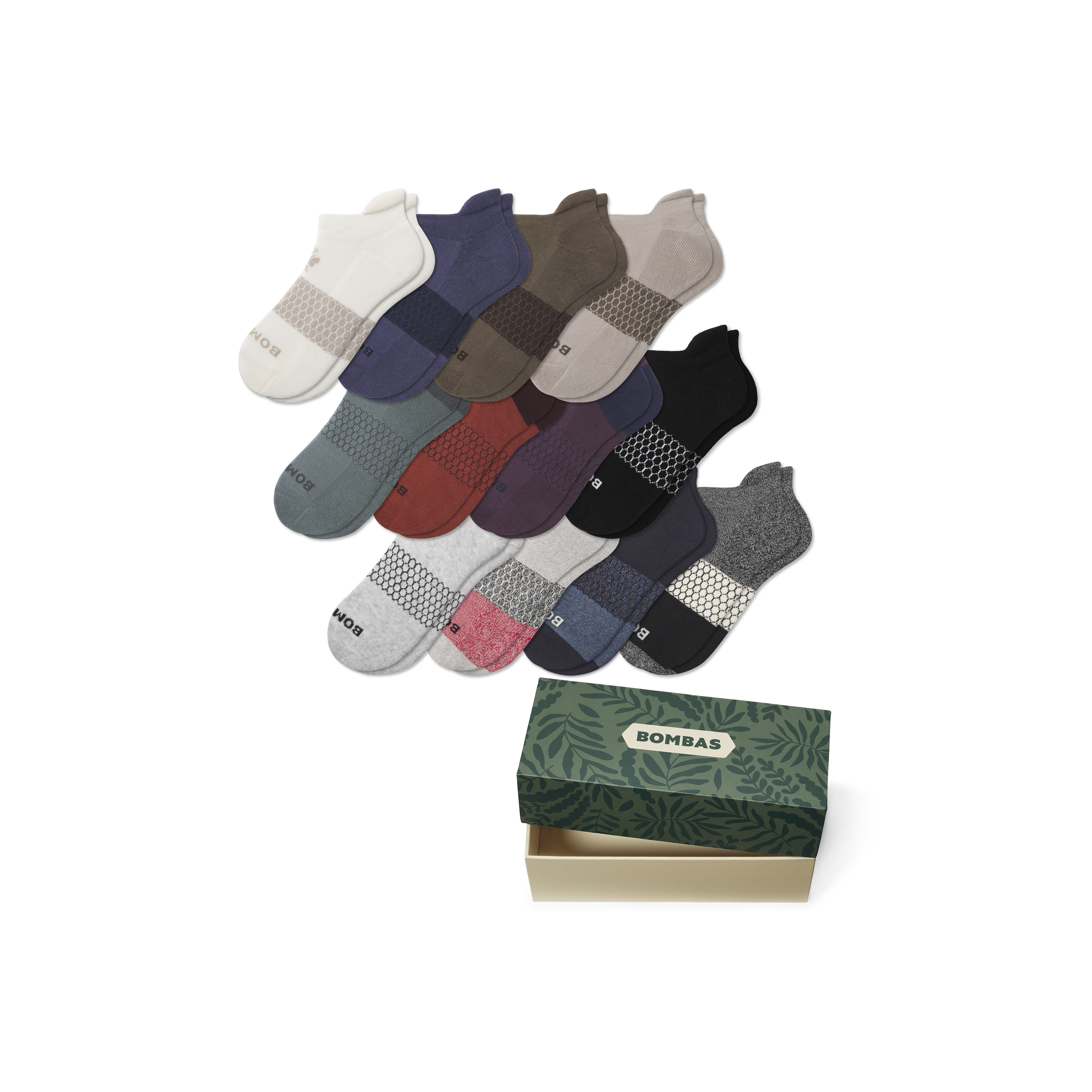 bombas Men's Ankle Sock 12-Pack Gift Box