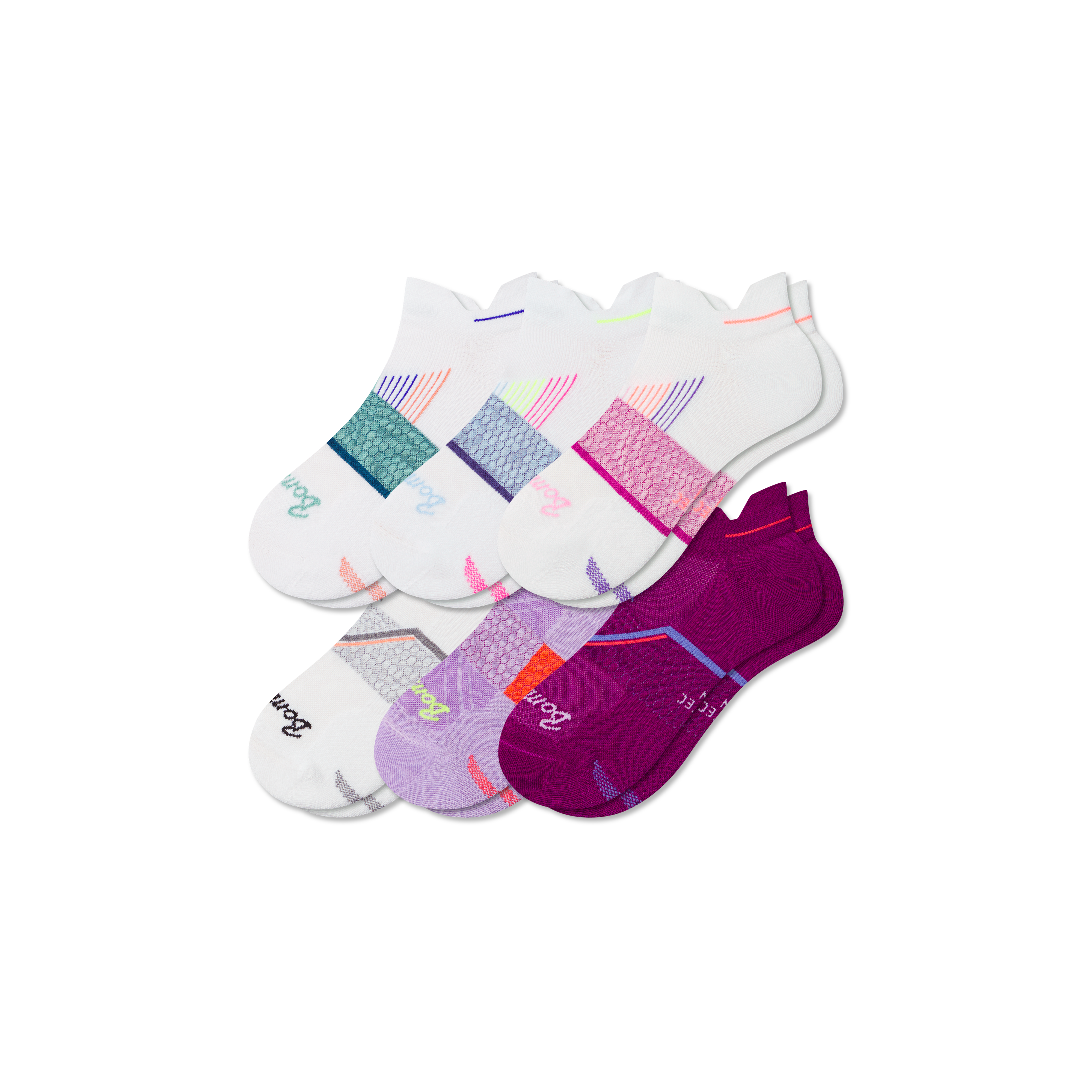 Bombas Running Ankle Sock 6-pack In Multi