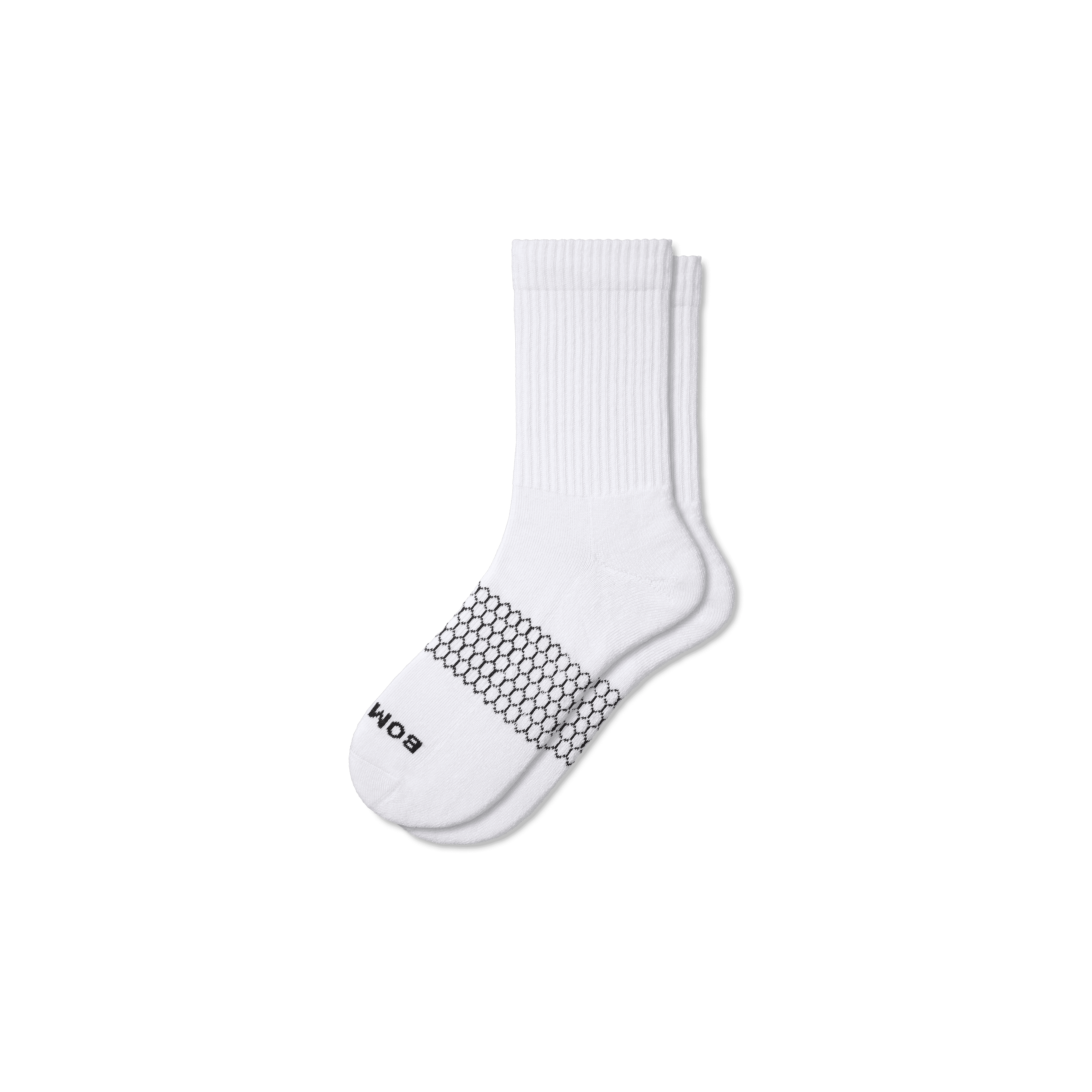 Bombas Solids Half Calf Socks In White