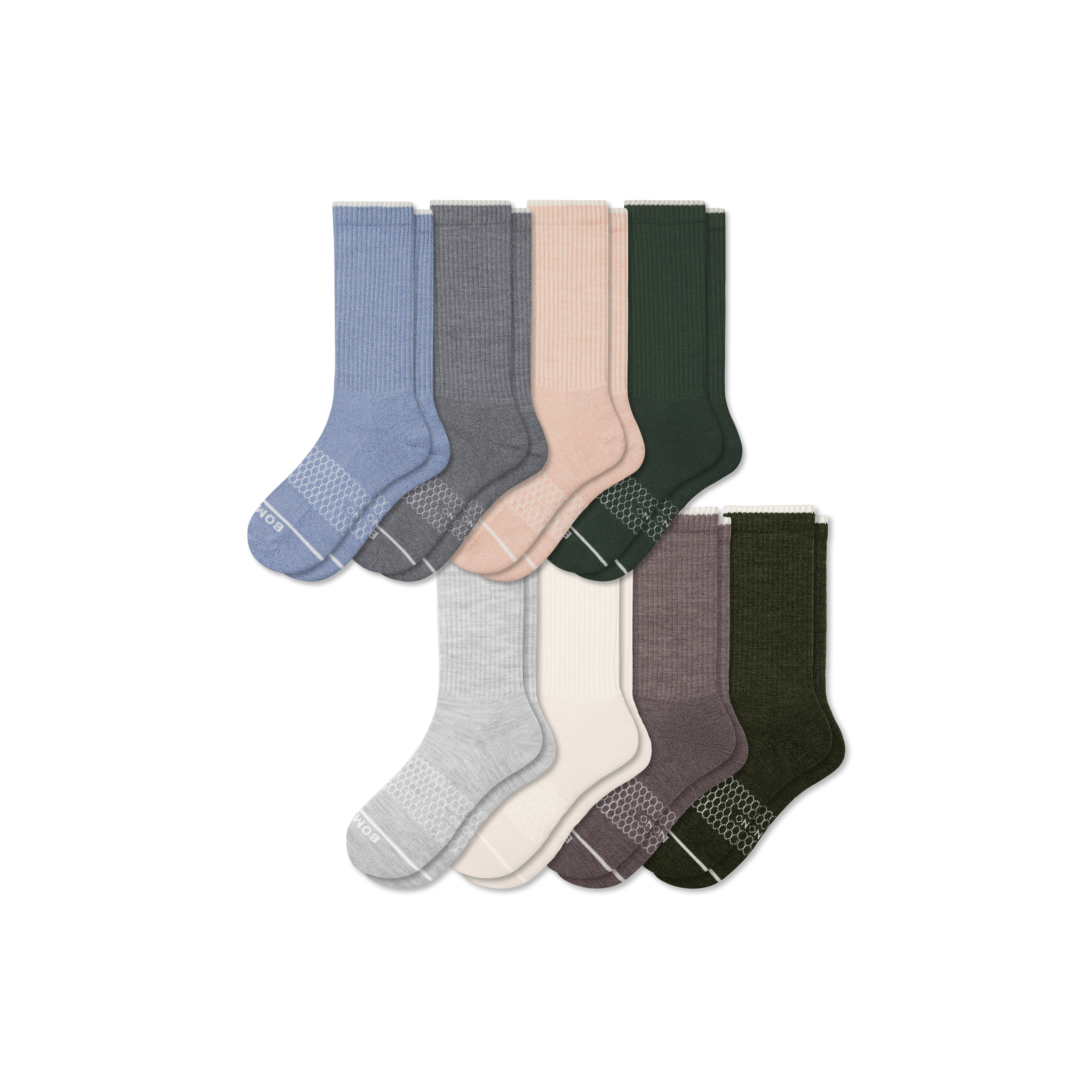 Bombas Merino Wool Blend Calf Sock 8-pack