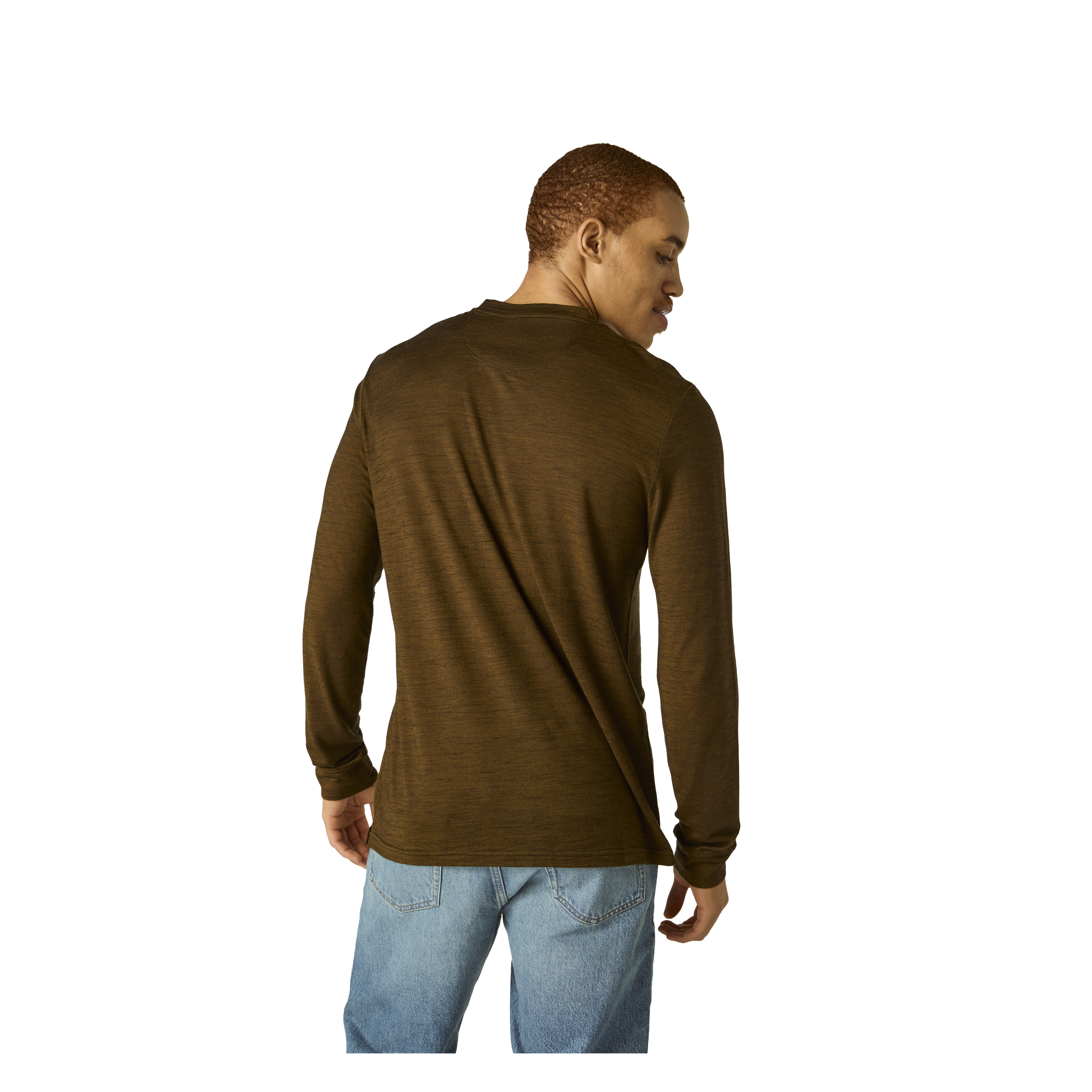 Men's Merino Wool Blend Crew Neck Long Sleeve T-Shirt 3-Pack - Bombas
