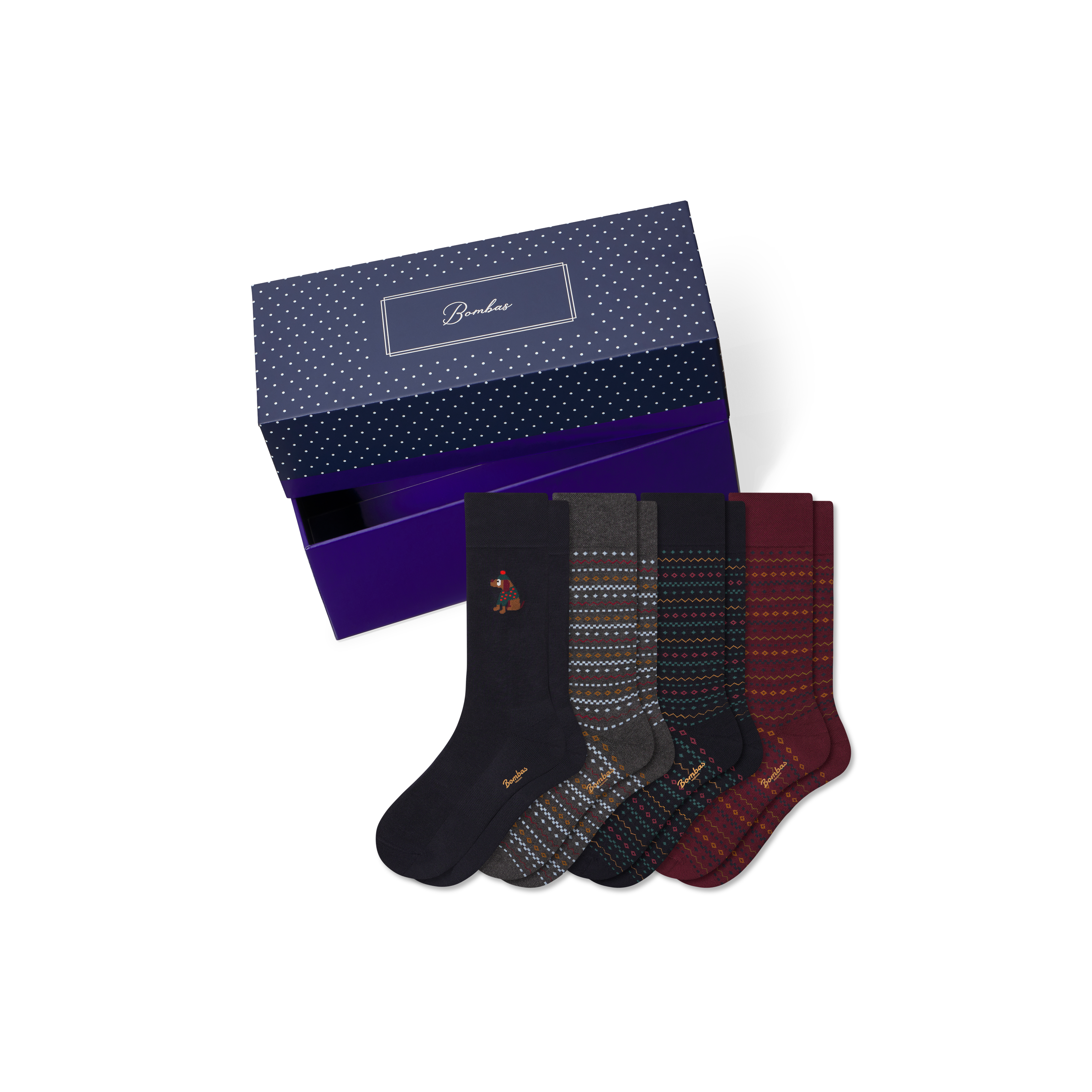 Men's Dress Calf Sock 4-Pack Gift Box