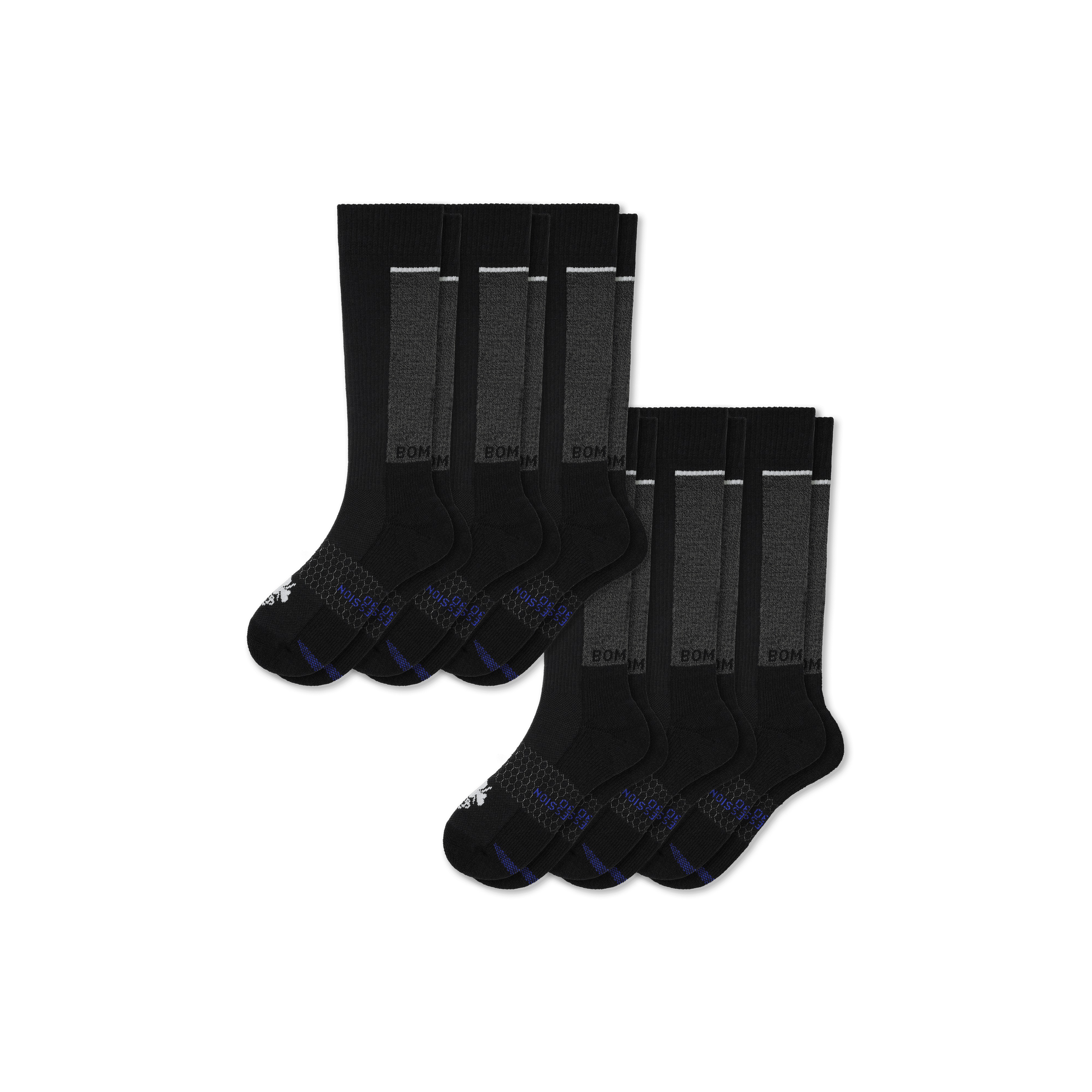 Bombas Performance Compression Sock 6-pack (20-30mmhg) In Black