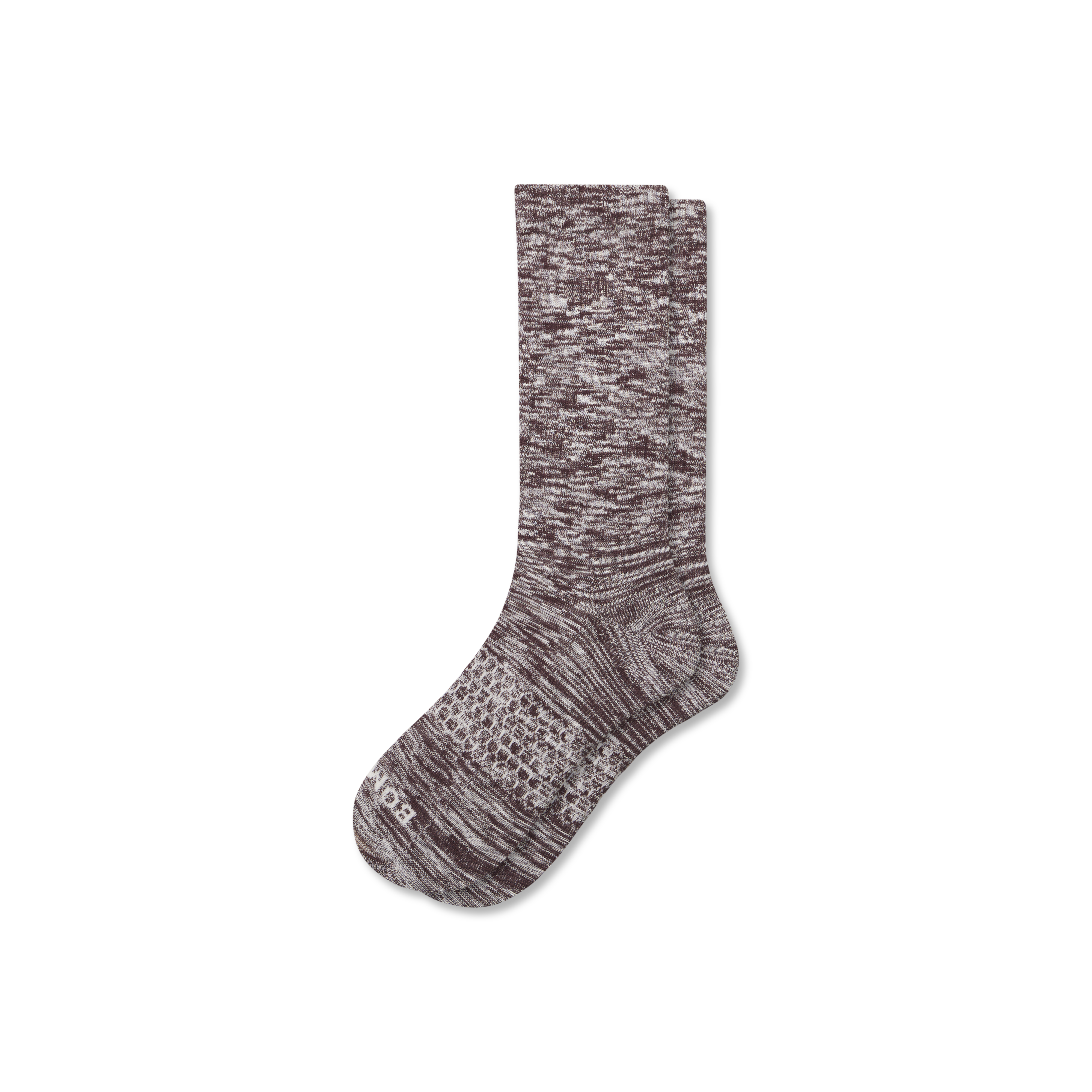 Bombas Summer Slub Calf Socks In Chocolate