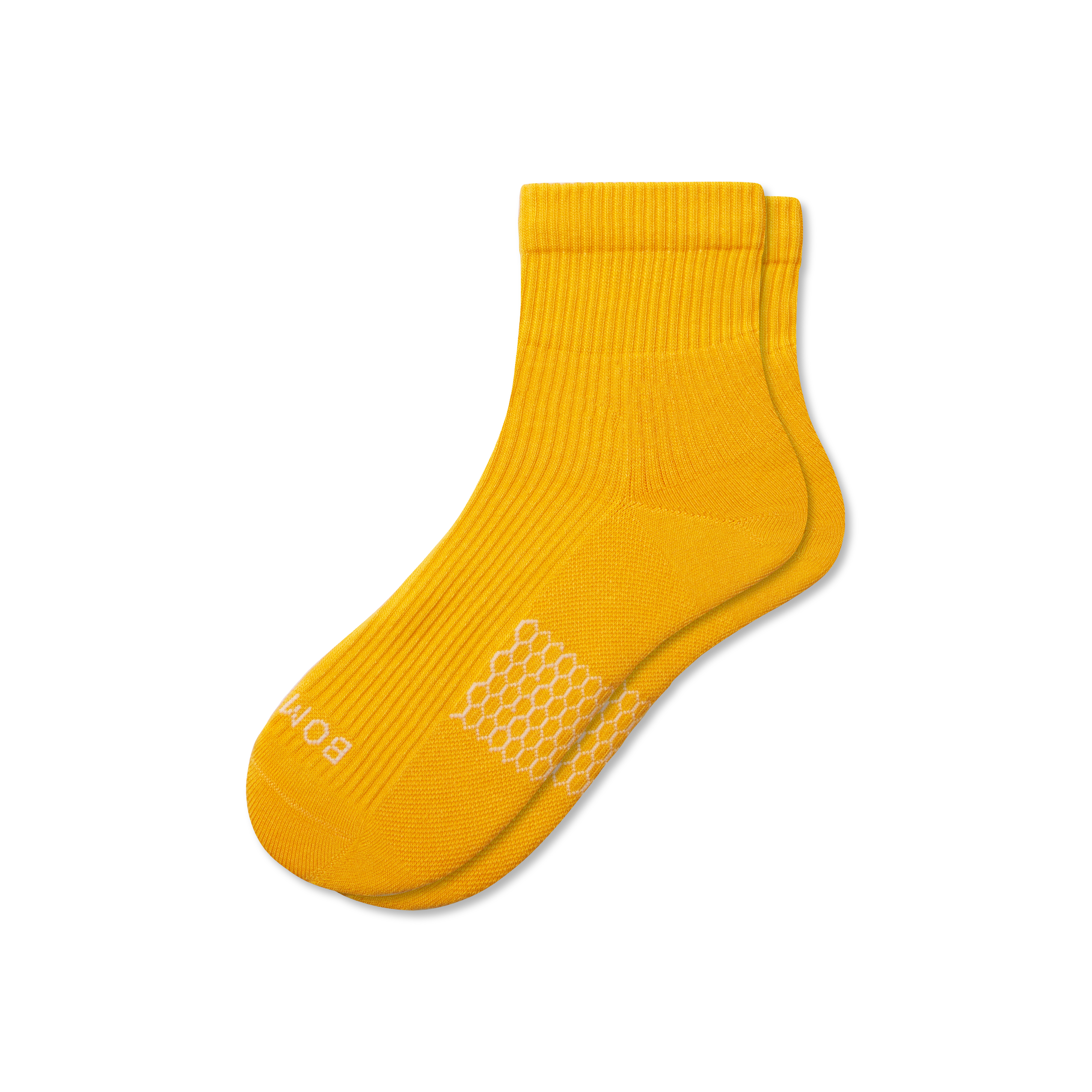 Bombas Modern Rib Quarter Socks In Tangerine
