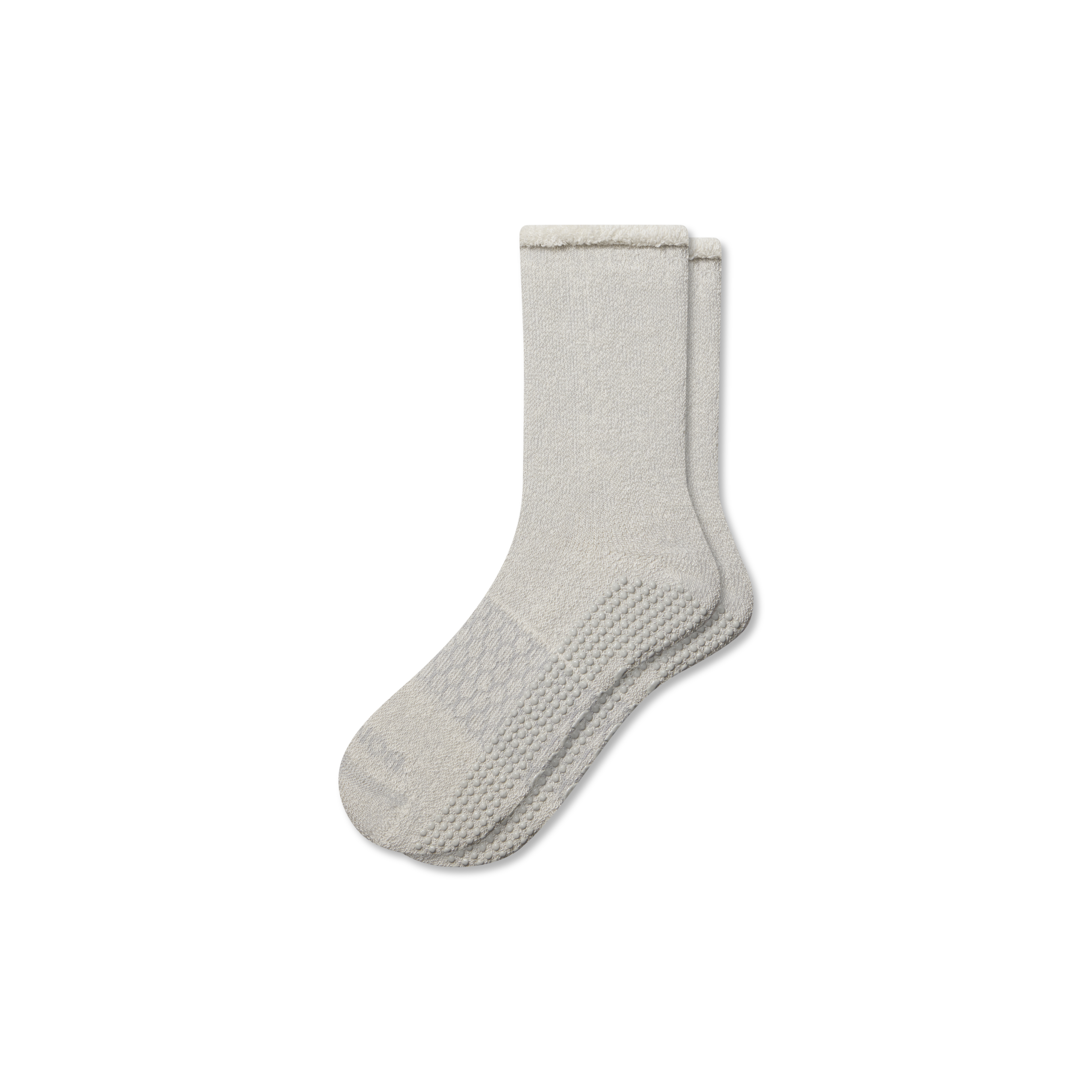 Bombas Roll-top Merino Blend Gripper House Sock In Neutral