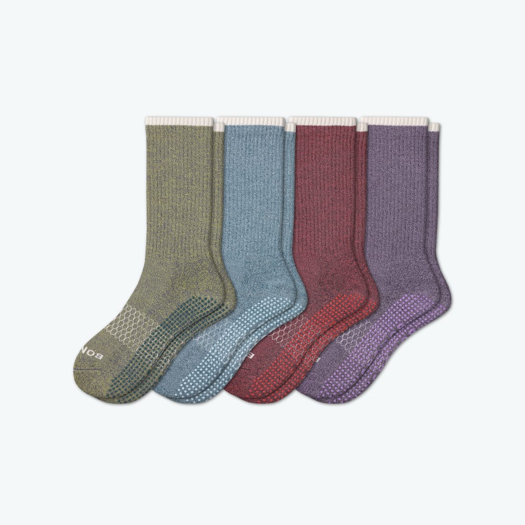 Gripper Calf Sock 4-pack In Purple Mint Mix