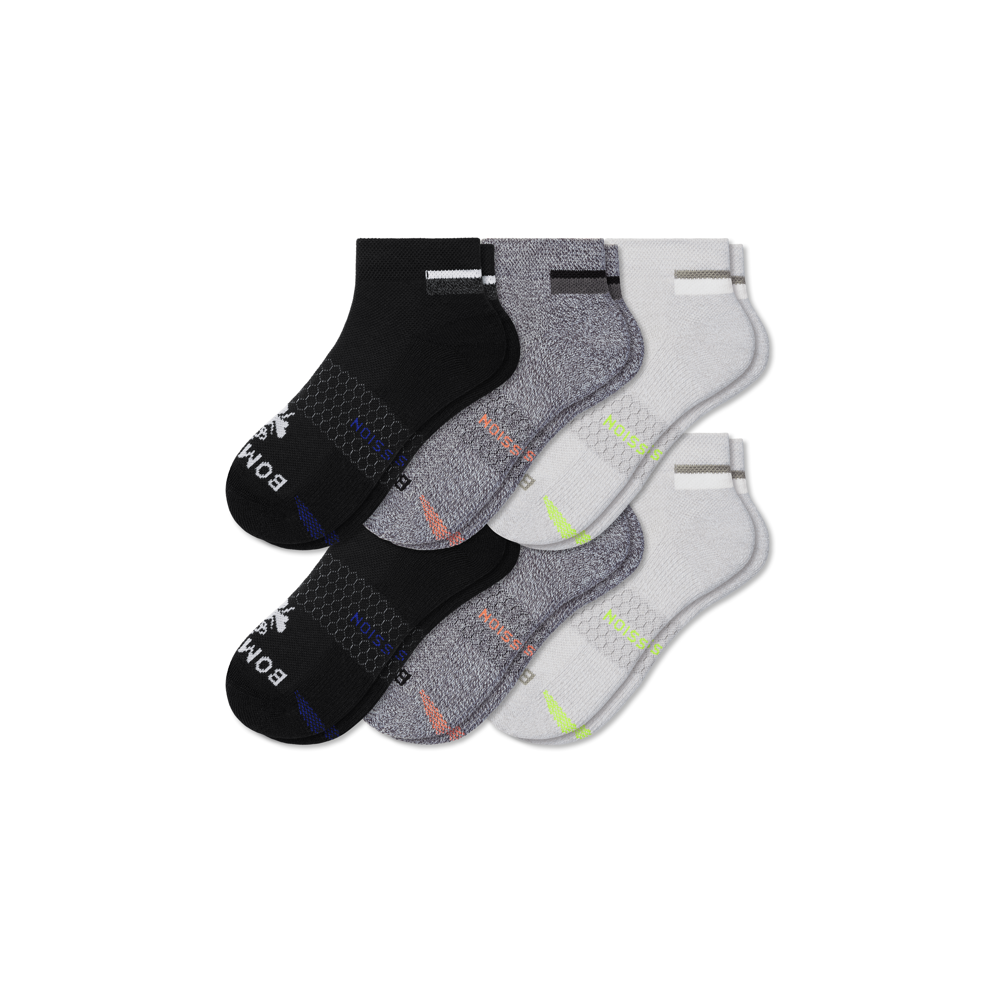Bombas Performance Compression Ankle Sock 6-pack In Multi