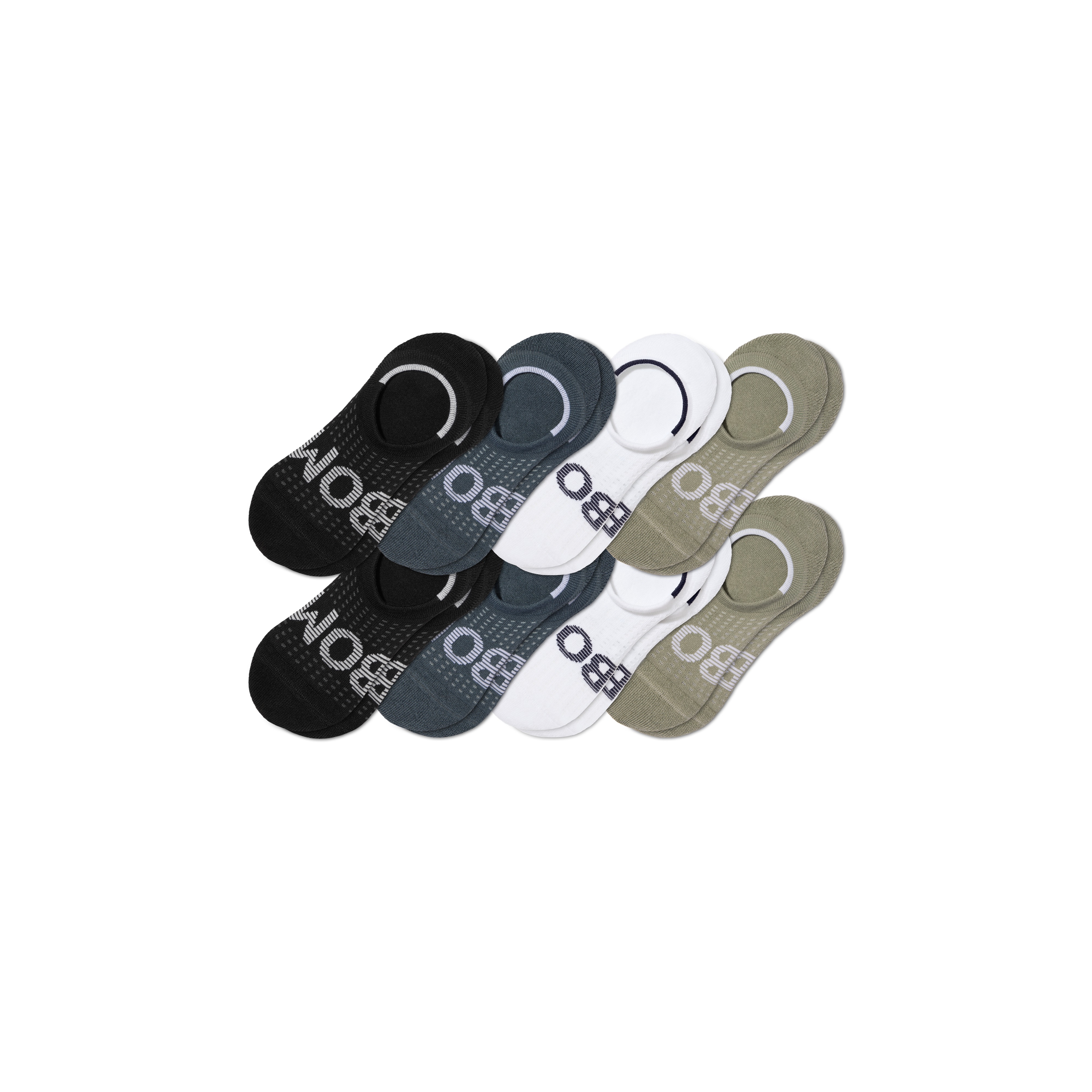 Bombas All Sport Cushioned No Show Sock 8-pack In Green