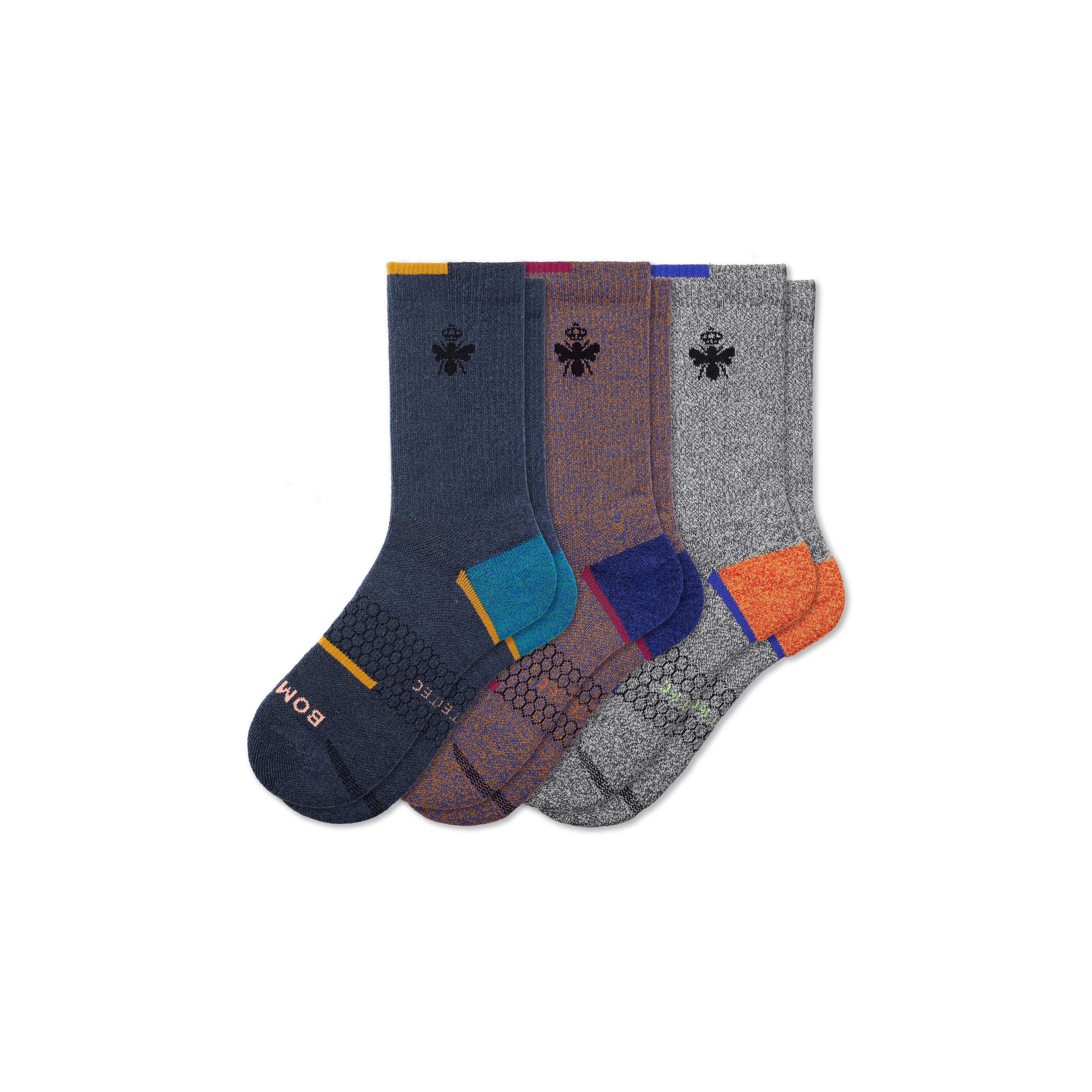 Bombas All-purpose Performance Calf Sock 3-pack In Galaxy Butterscotch Mix