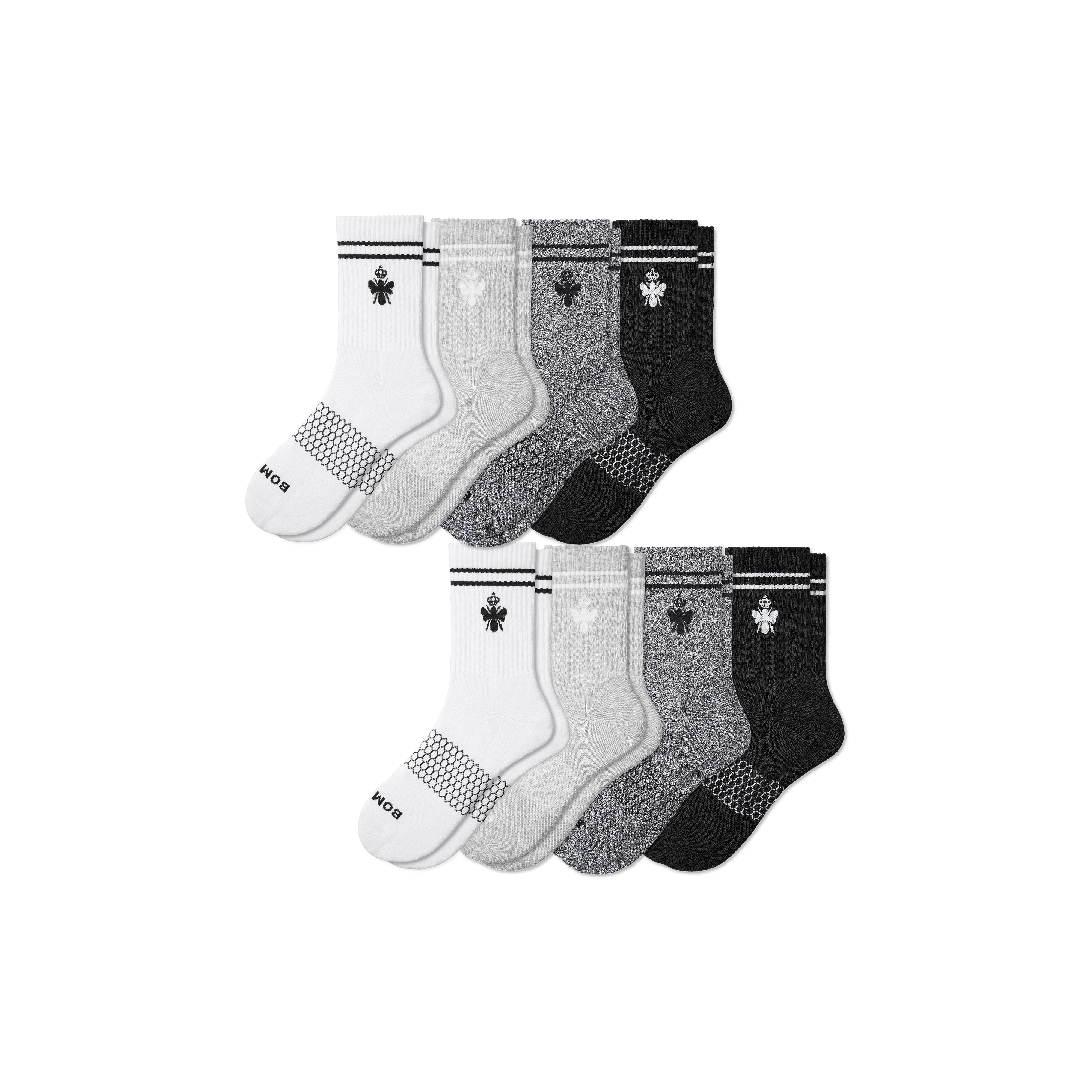 Bombas Originals Half Calf Sock 8-pack In Shades Mix