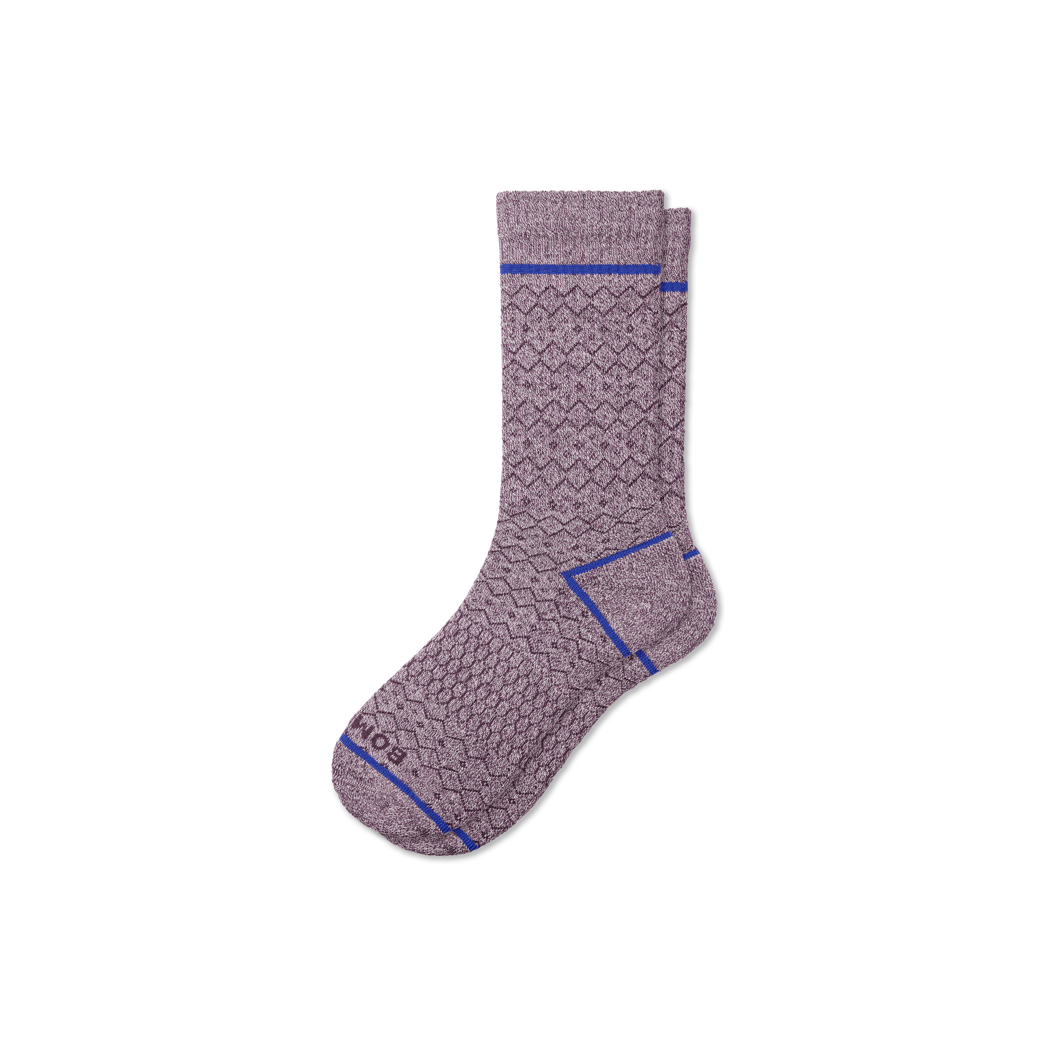 Bombas Fair Isle Calf Socks In Purple Plum
