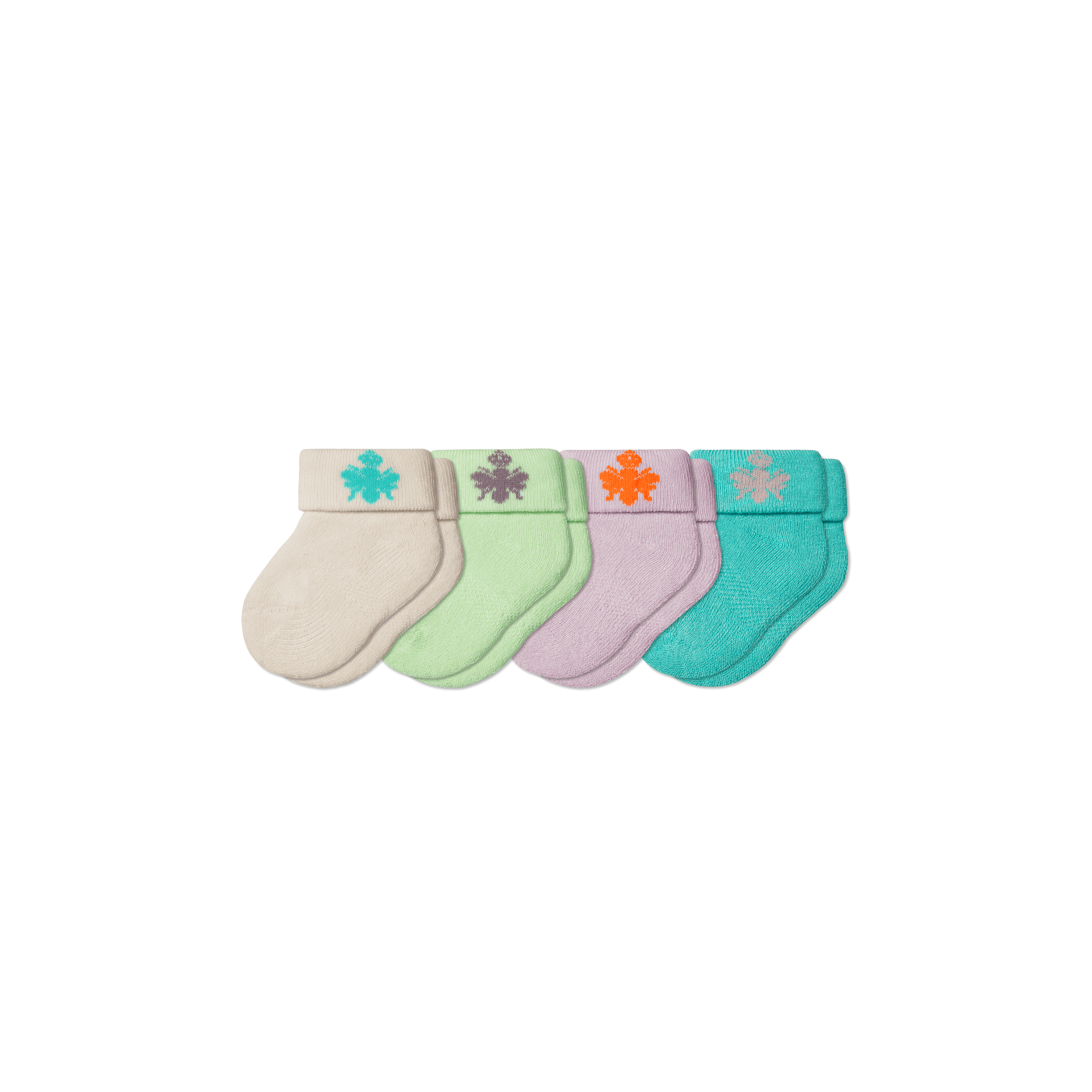 Bombas Baby Socks 4-pack (0-6 Months) In Lavender Blue Mix