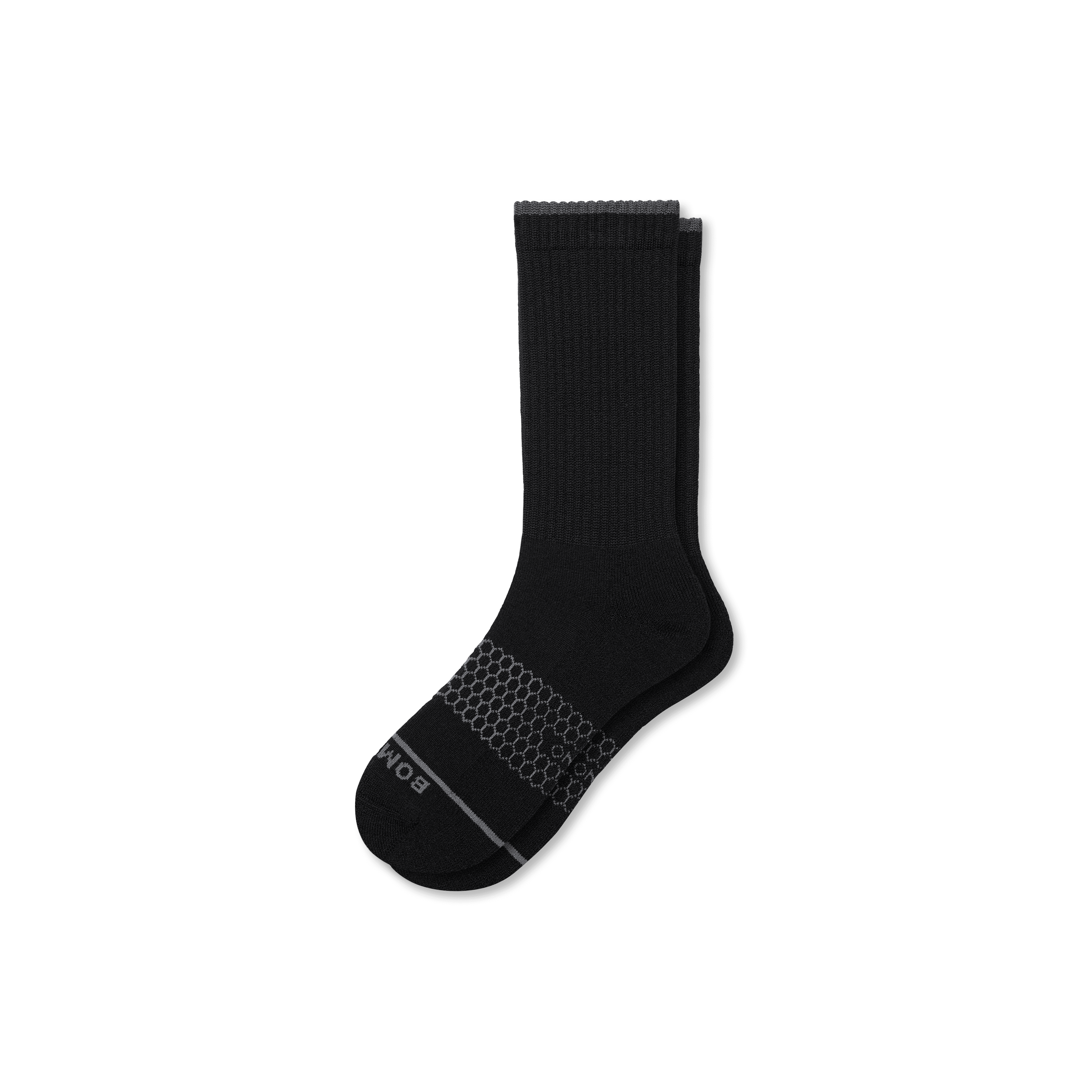 Bombas Merino Wool Blend Calf Socks In Ink Black