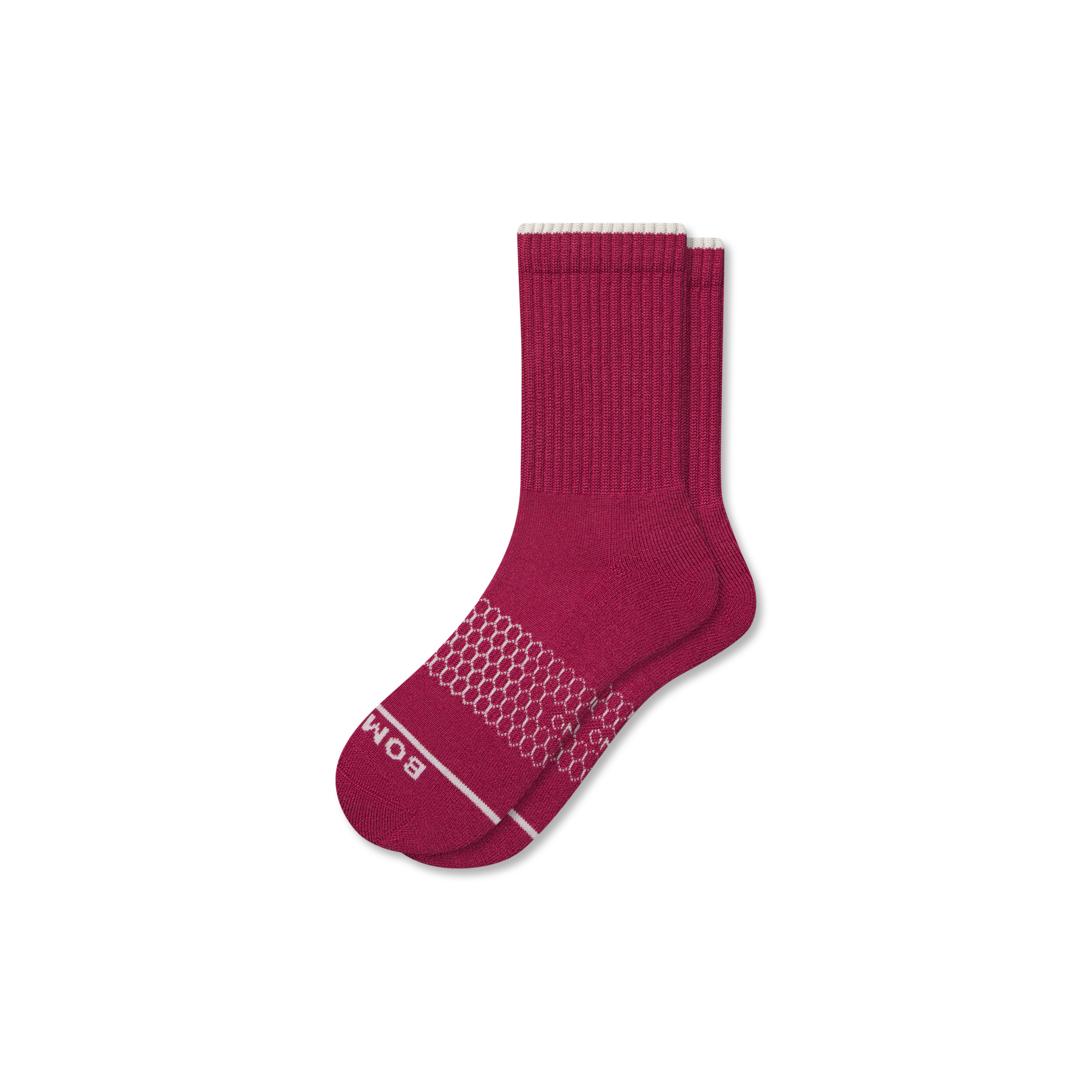 Bombas Merino Wool Blend Half Calf Socks In Red