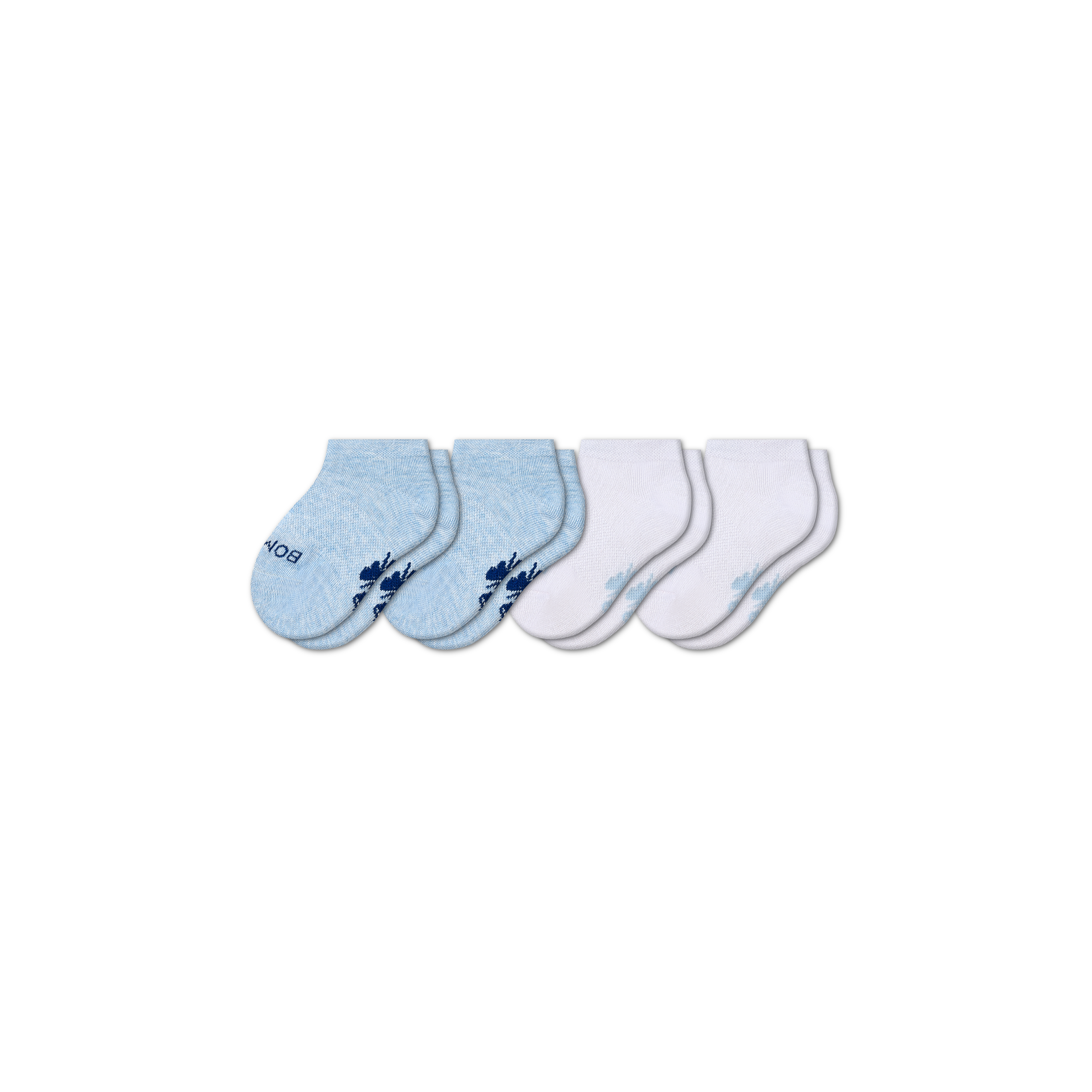 Bombas Toddler Lightweight Ankle Sock 4-pack In Blue White
